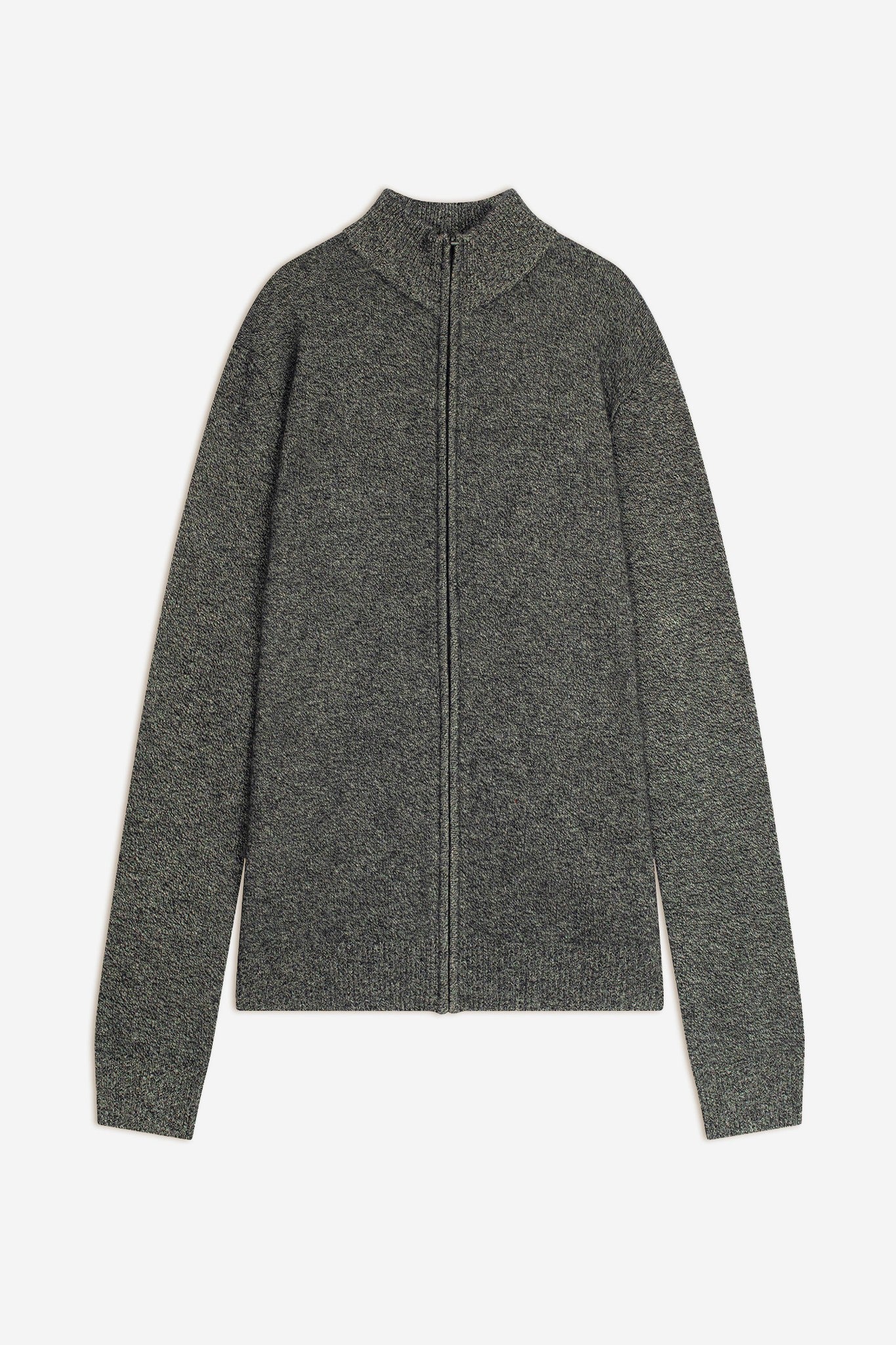 leo gilet zippé col camionneur 4 fils noir/blanc 100% cachemire