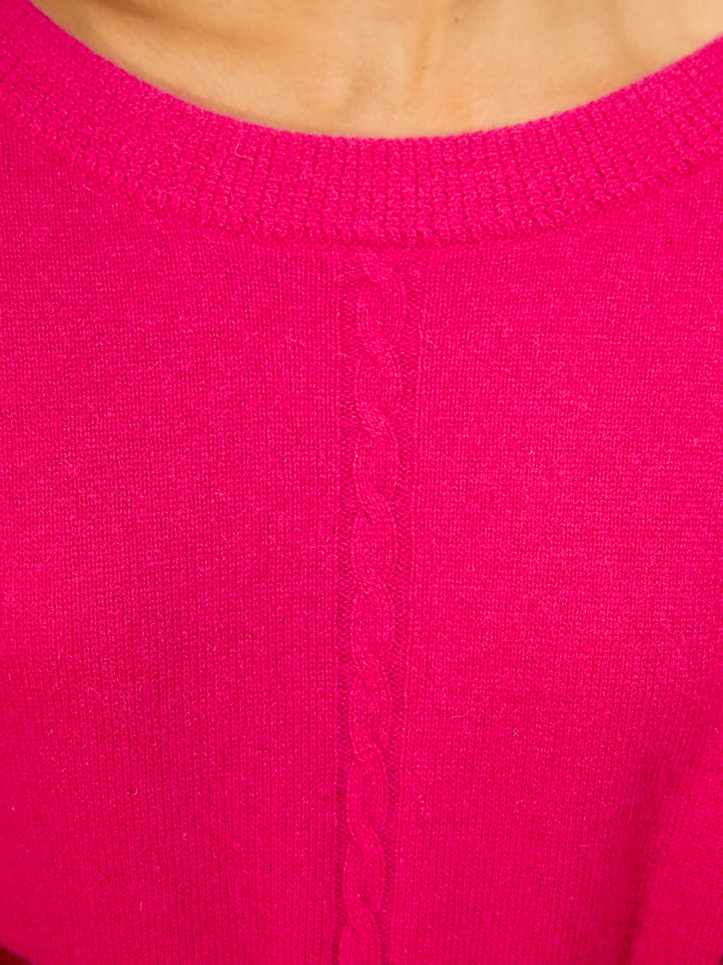 LILARIA pull col bateau fuchsia 100% cachemire