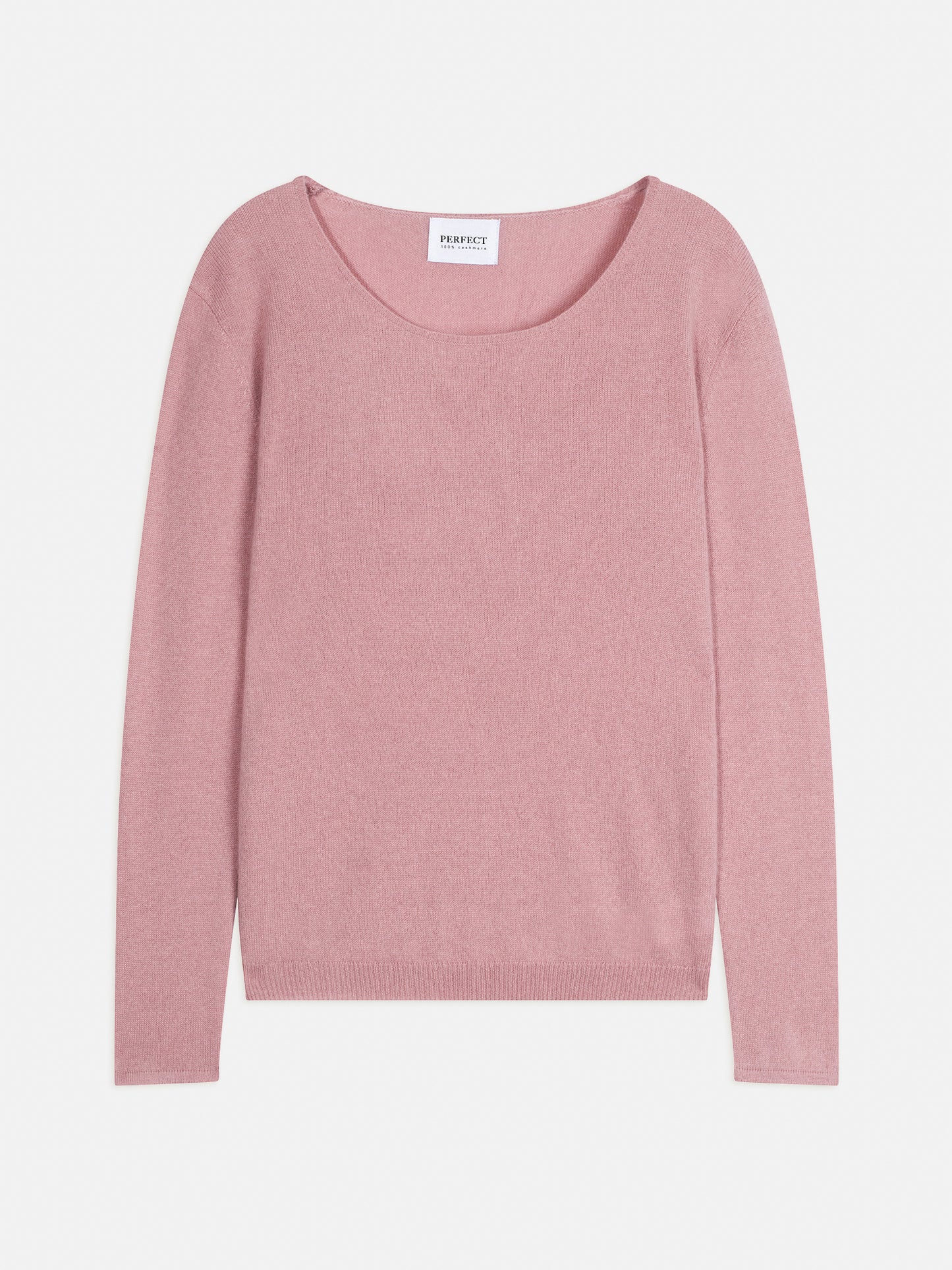 LINDSAY pull col bateau bois de rose 100% cachemire
