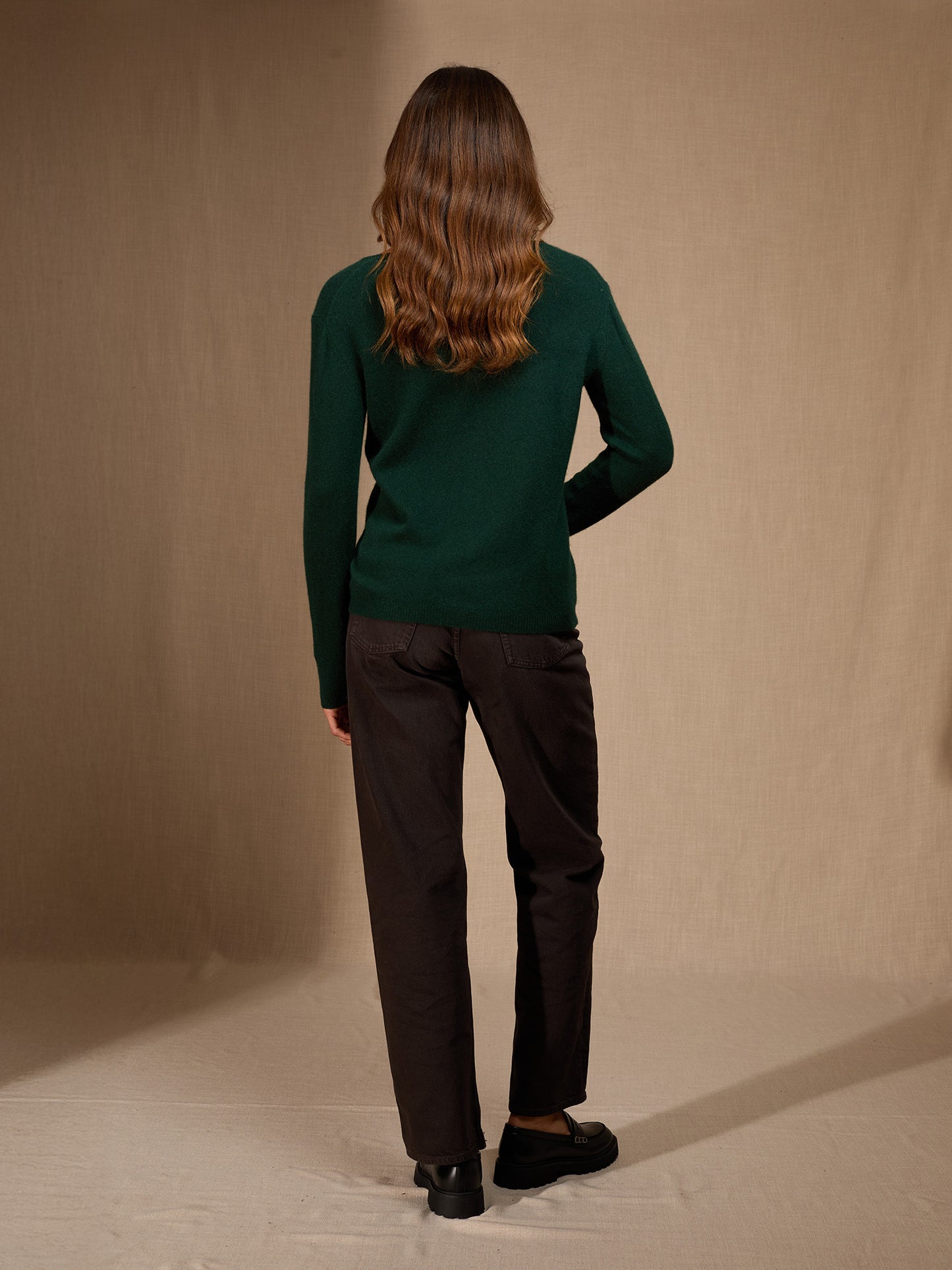 LINDSAY pull col bateau cyprès 100% cachemire