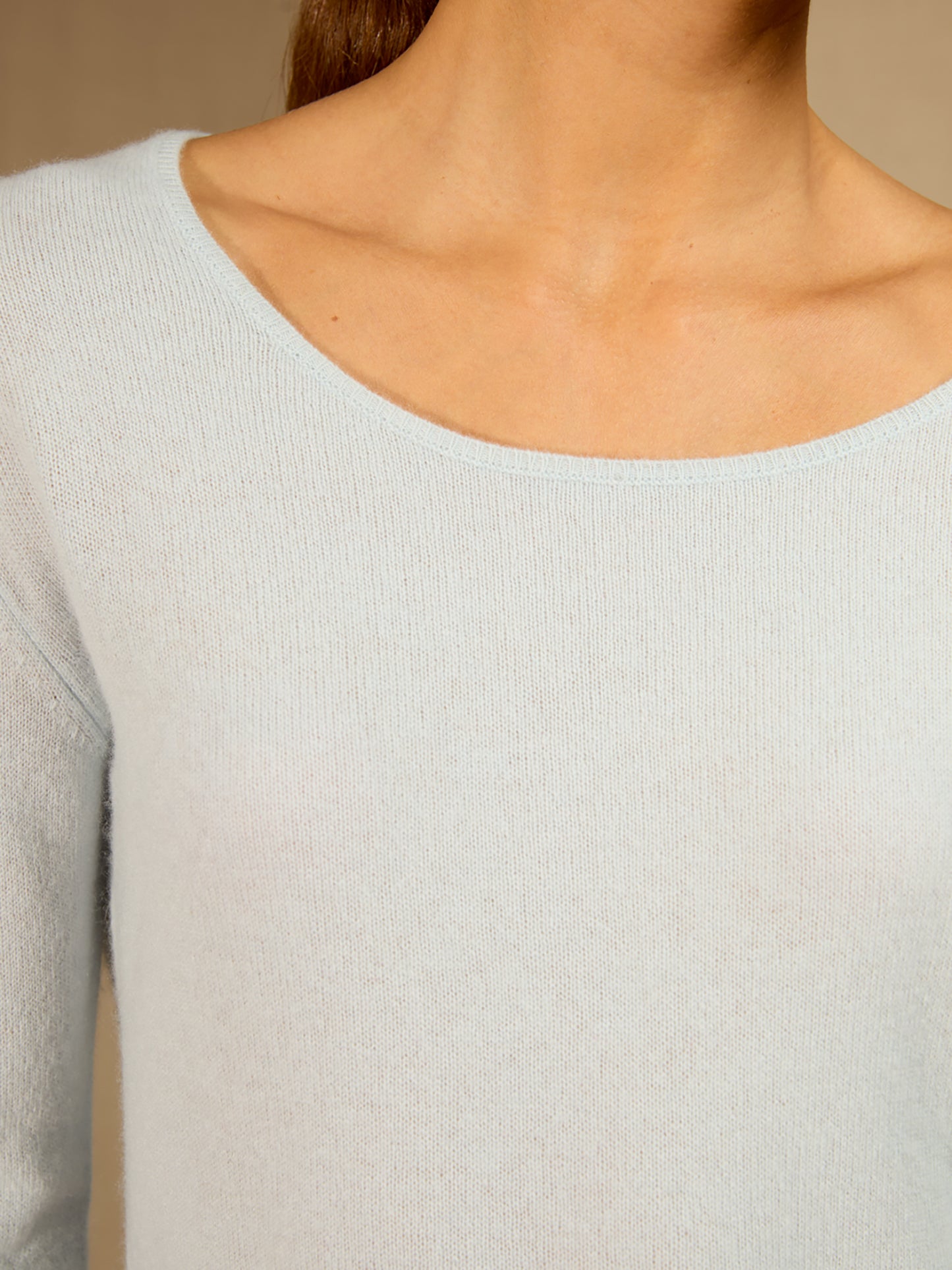 LINDSAY pull col rond givre 100% cachemire