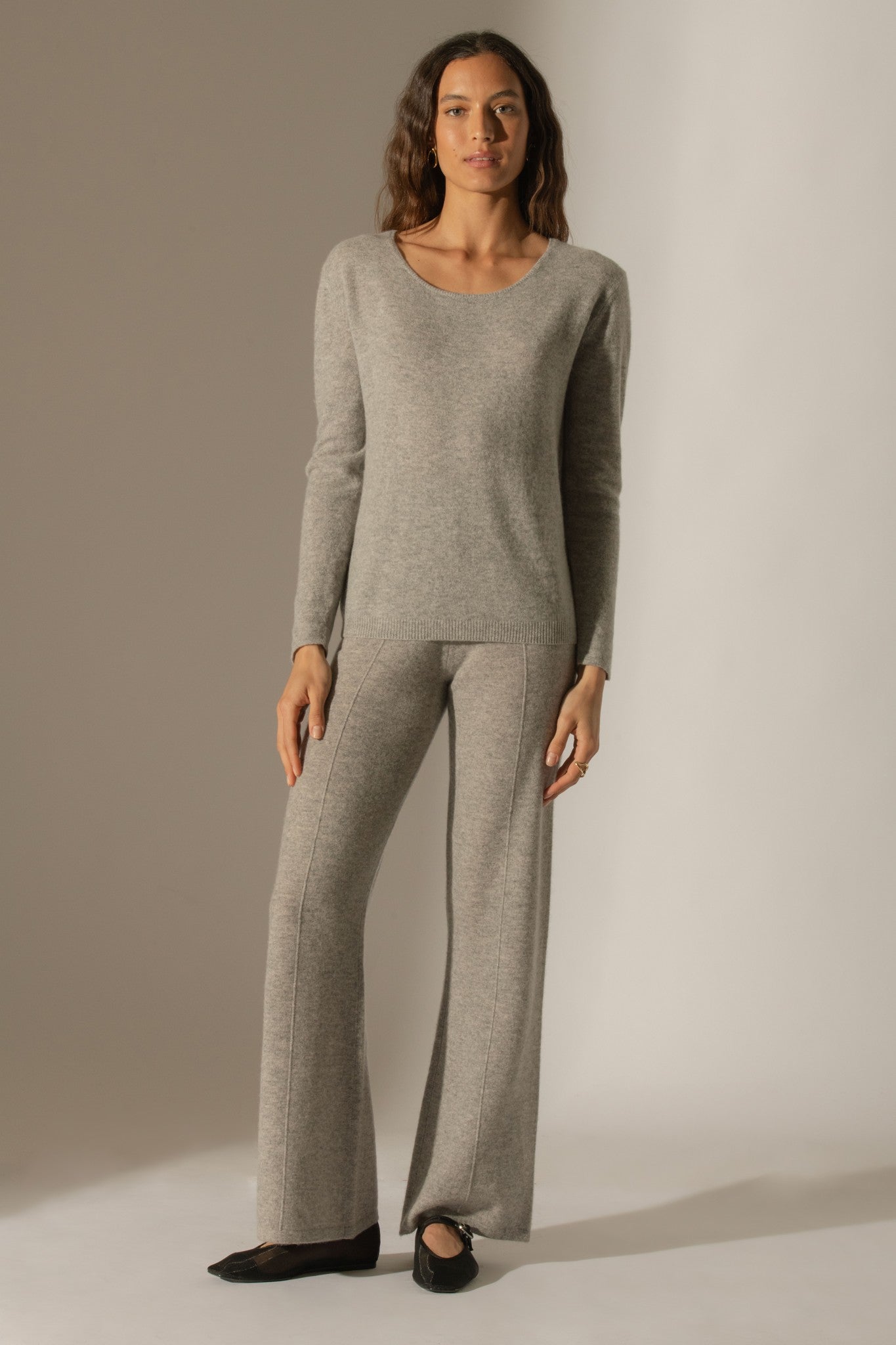 lindsay pull col bateau nuage chiné 100% cachemire