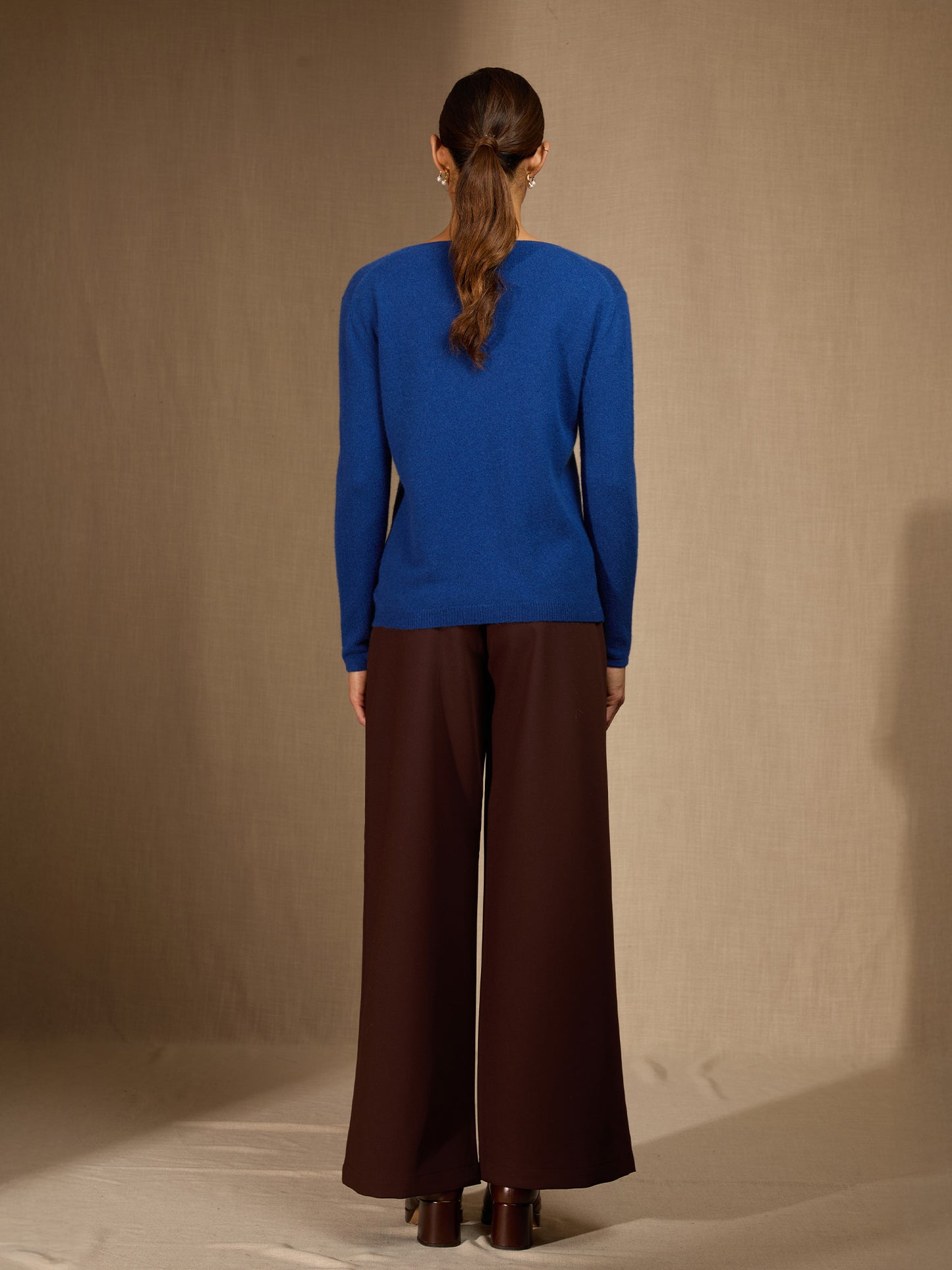 LINDSAY pull col bateau outremer 100% cachemire