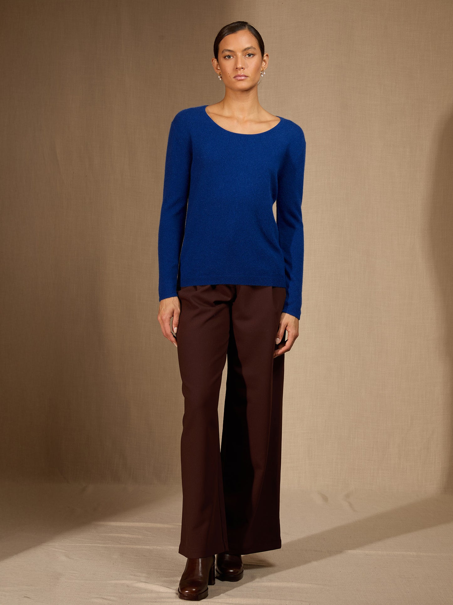 LINDSAY pull col bateau outremer 100% cachemire