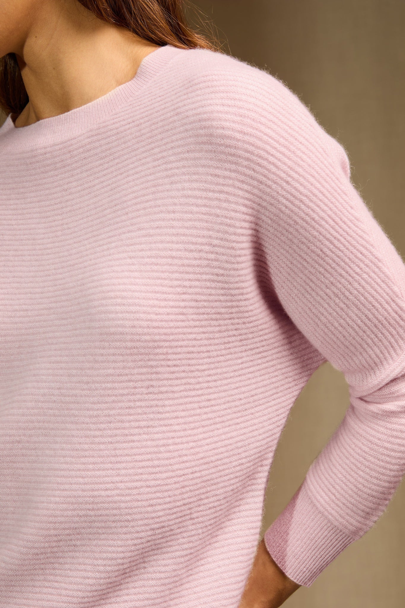 liv pull col rond poudre 100% cachemire