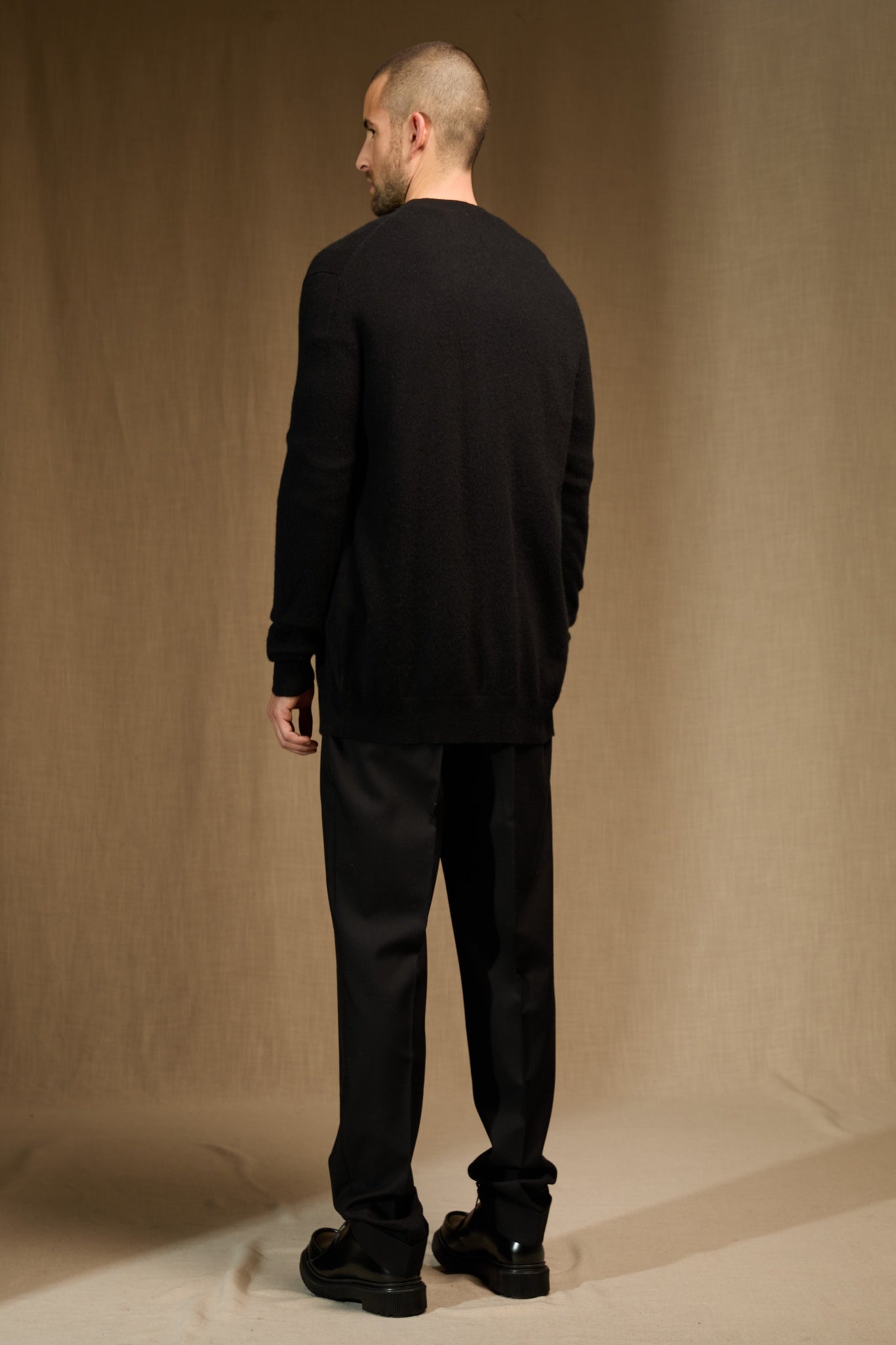 loeris cardigan col rond noir 100% cachemire