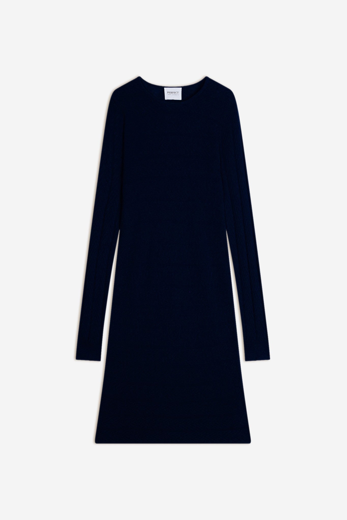 lola robe col rond navy 100% cachemire