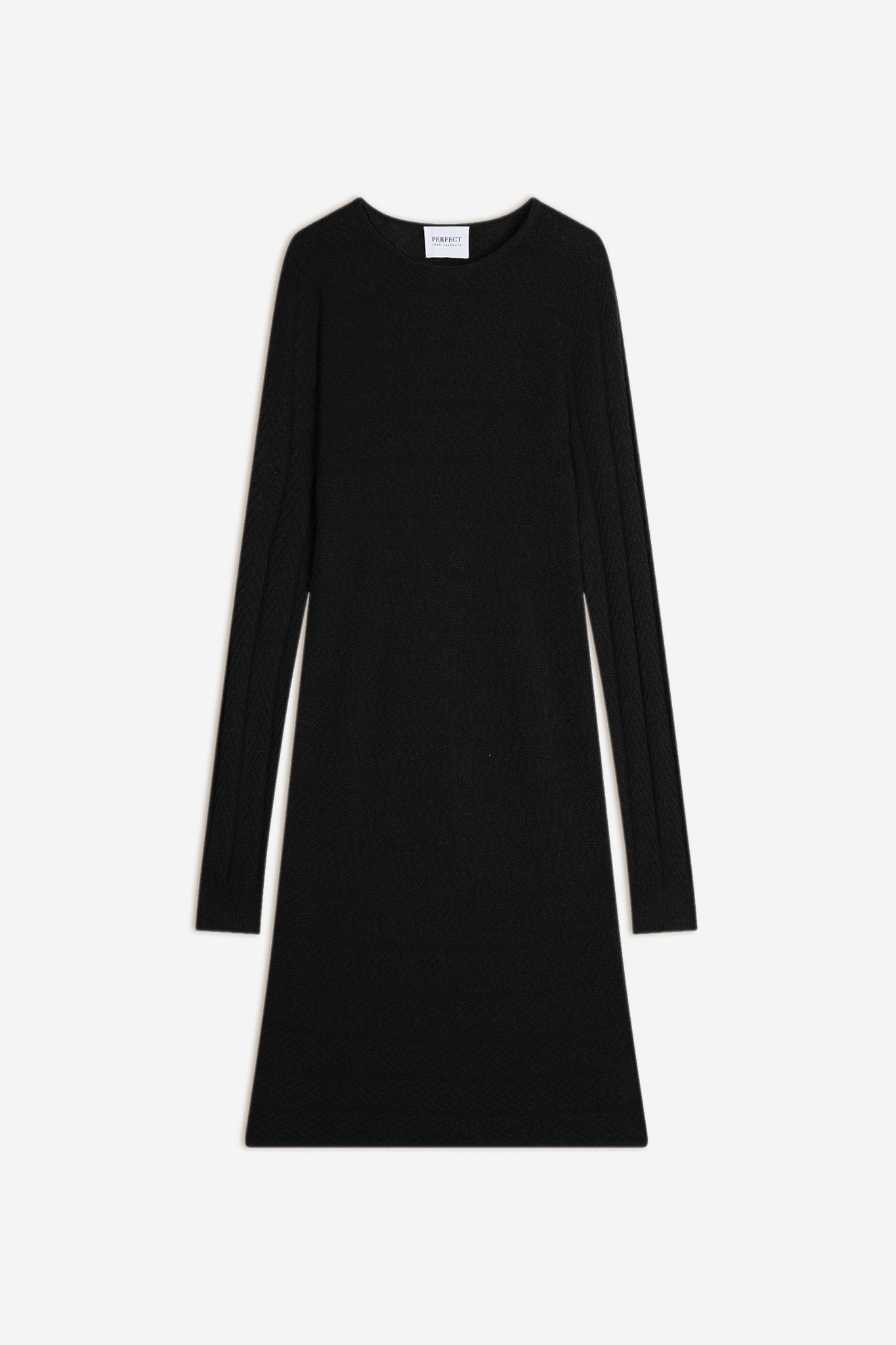 lola robe col rond noir 100% cachemire