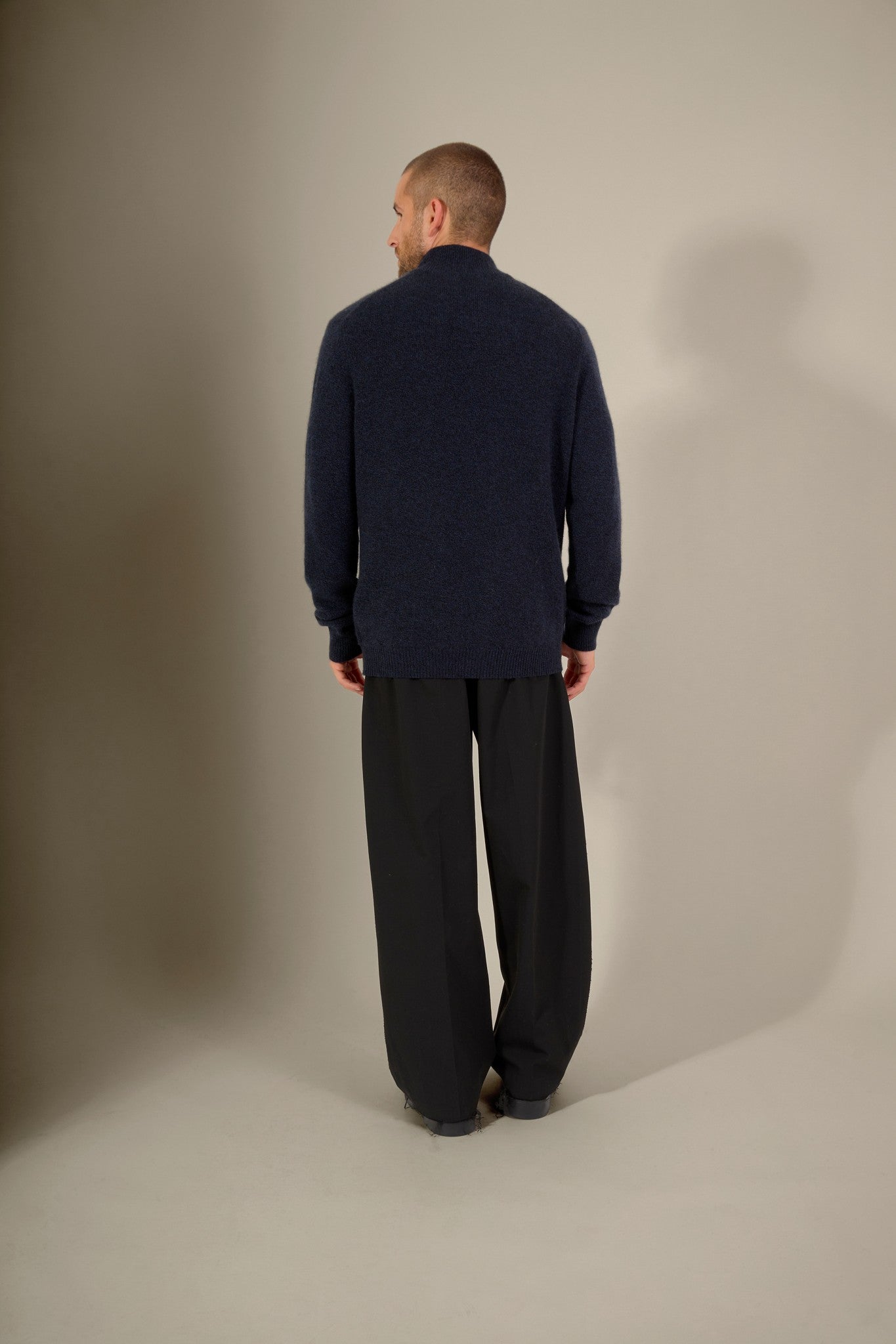 louis pull camionneur 4 fils caviar 100% cachemire