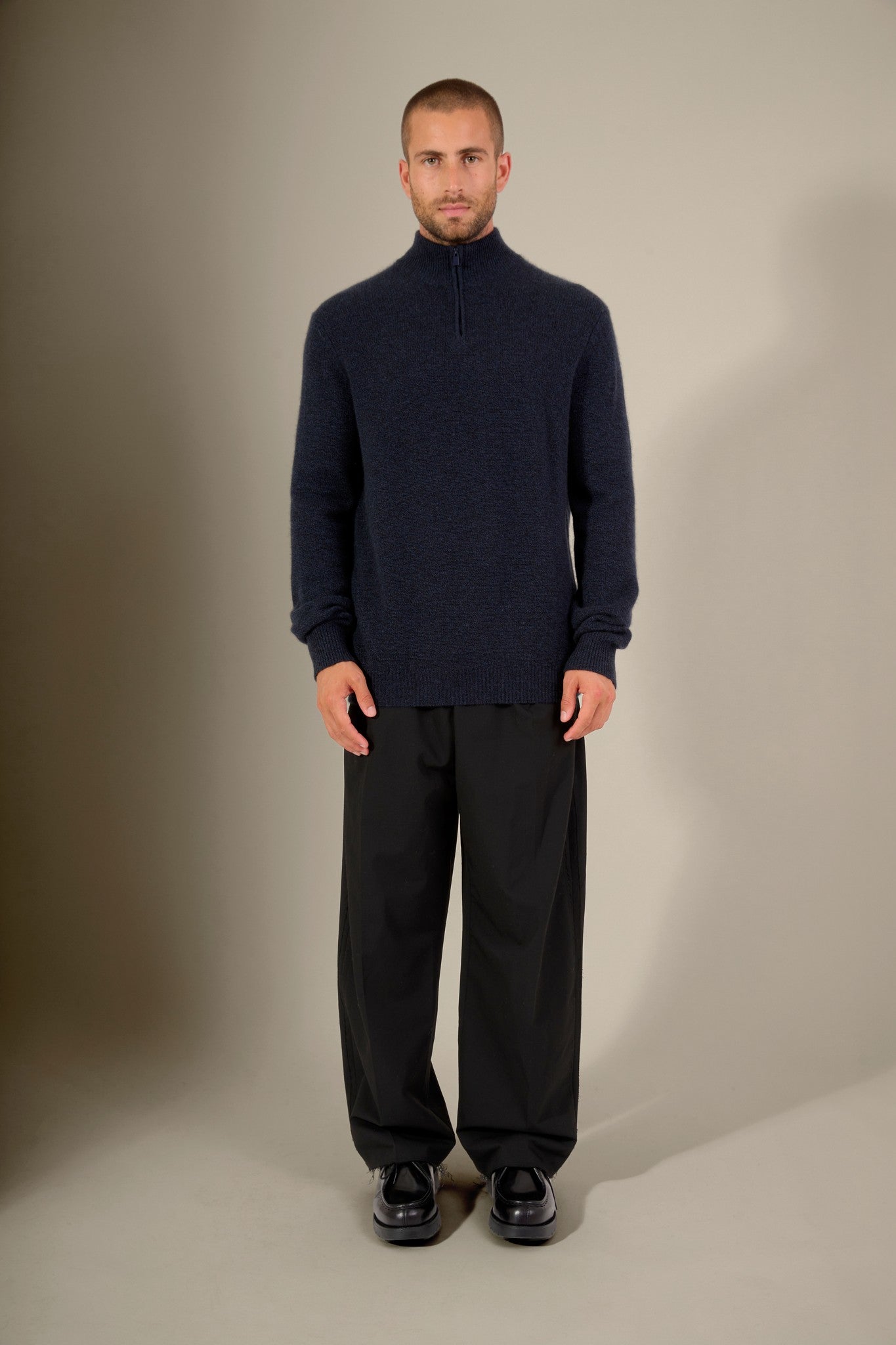 louis pull camionneur 4 fils caviar 100% cachemire