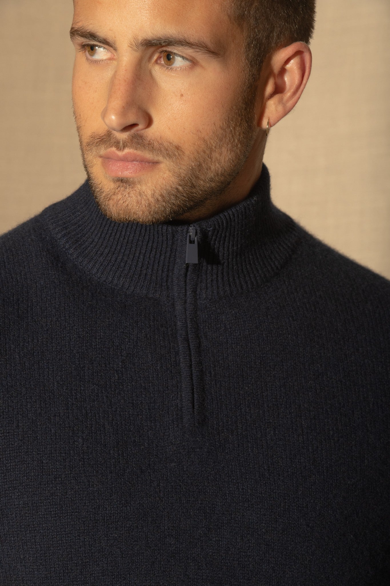 louis pull camionneur 4 fils navy 100% cachemire