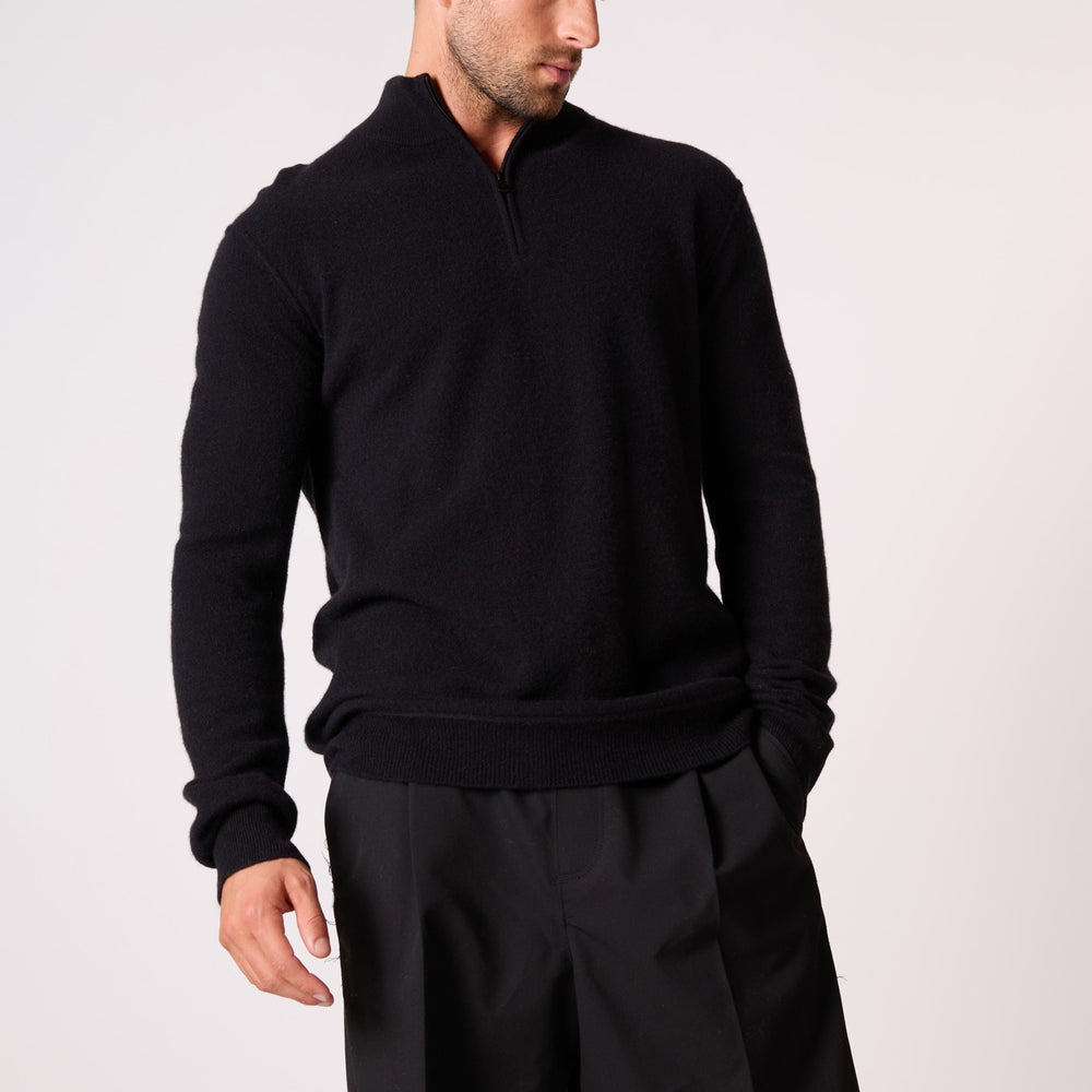 lucas pull camionneur noir 100% cachemire