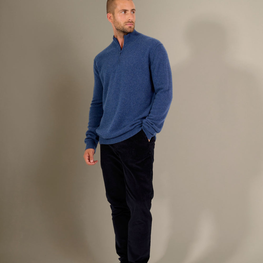 lucas pull camionneur ocean chiné 100% cachemire