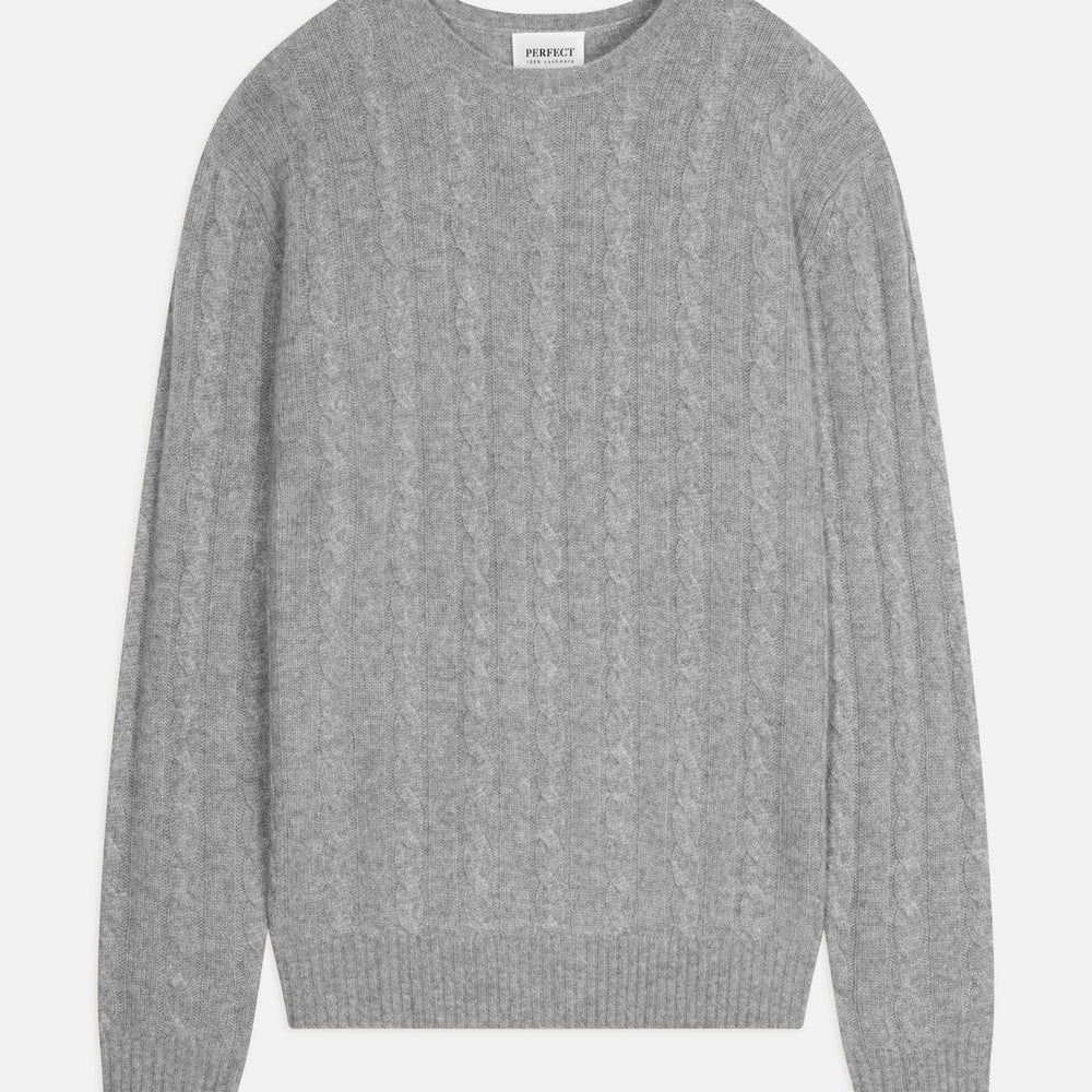 lunario pull col rond 4 fils nuage chiné 100% cachemire