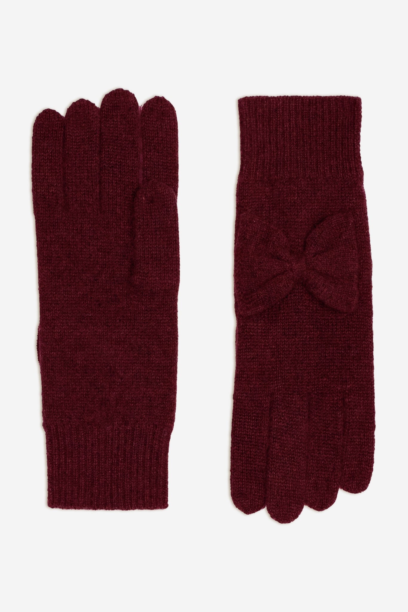 luss gants 4 fils cranberry chiné 100% cachemire