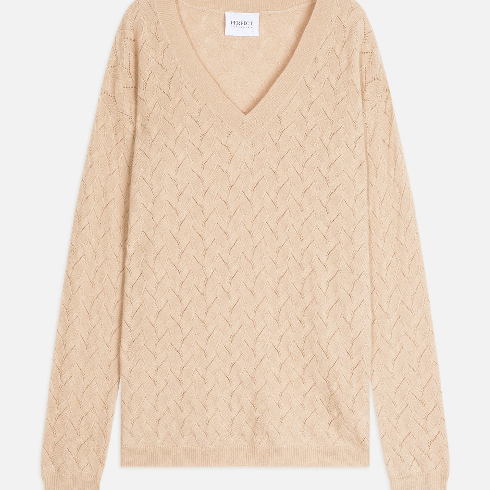 madison pull col v sable 100% cachemire