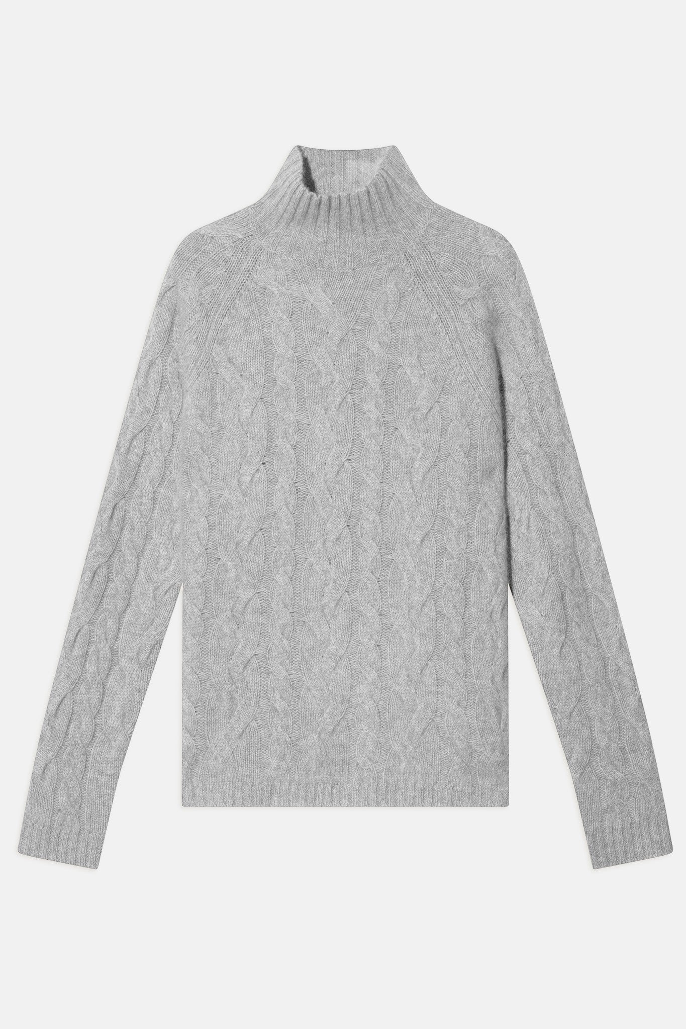 mairead pull col montant 6 fils nuage chiné 100% cachemire