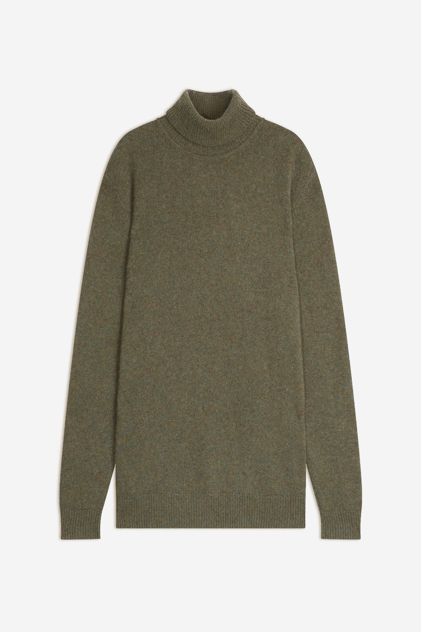 marius pull col roulé 4 fils bronze chiné 100% cachemire