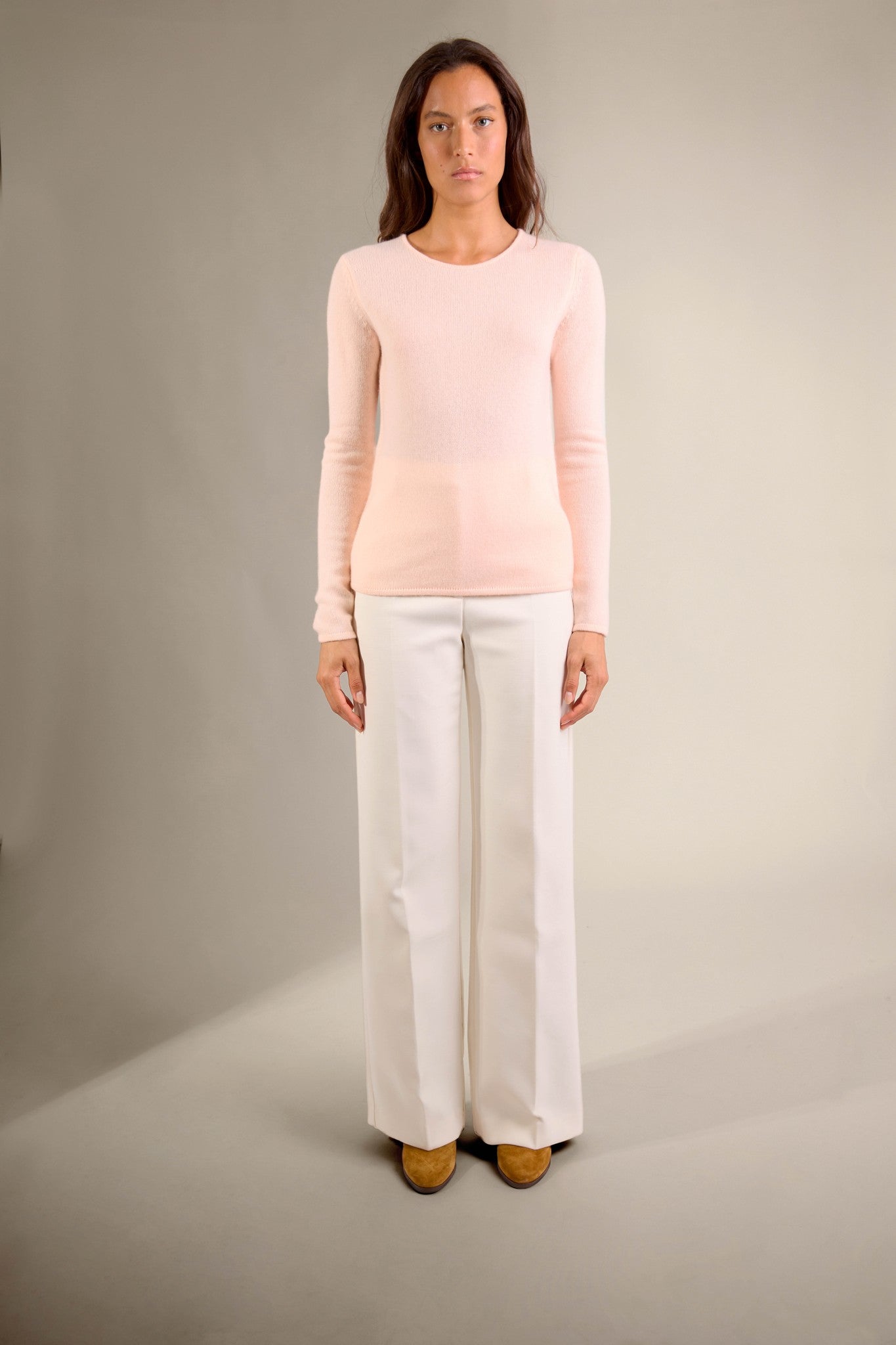 marya pull col rond 4 fils coquille 100% cachemire