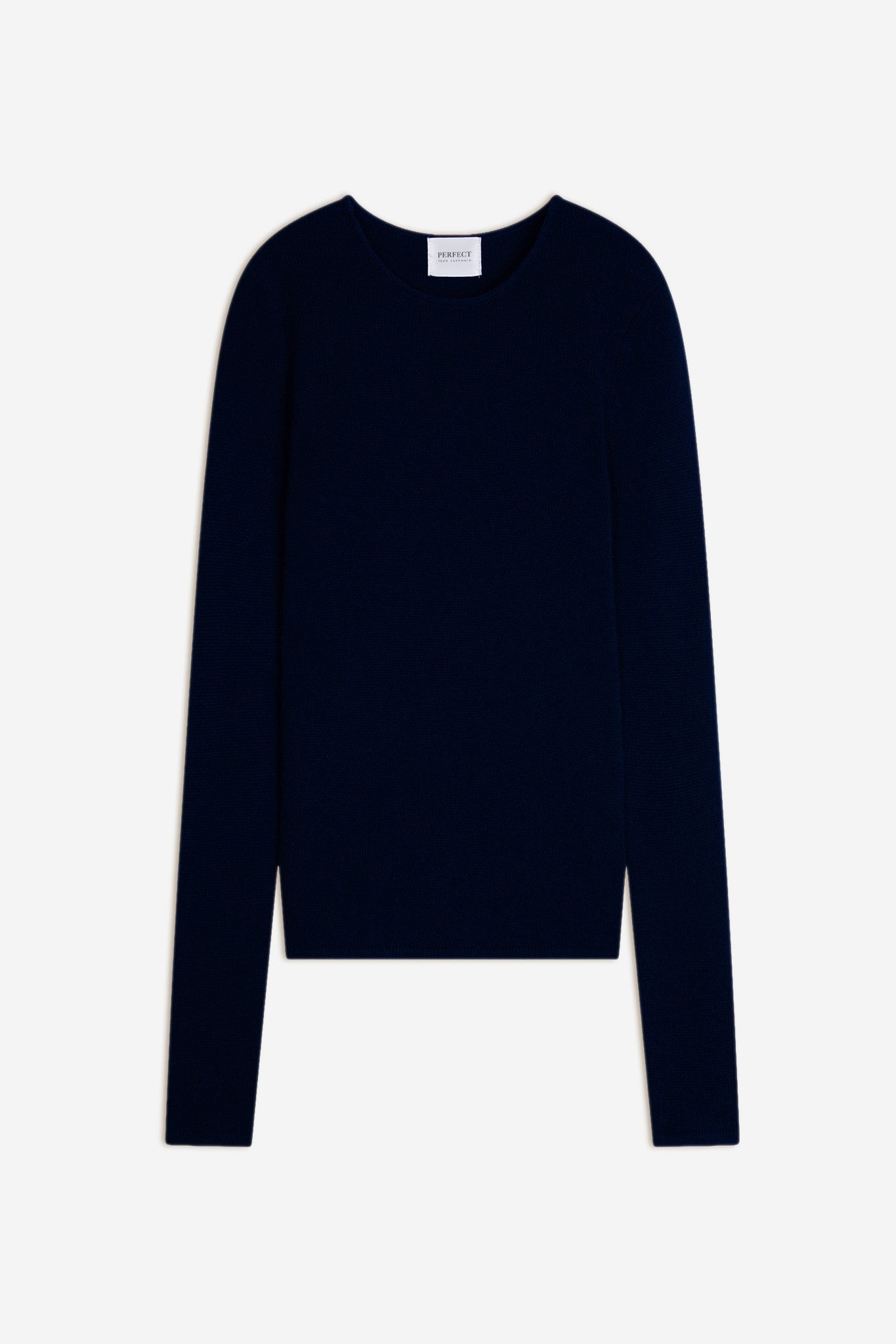 marya pull col rond 4 fils navy 100% cachemire