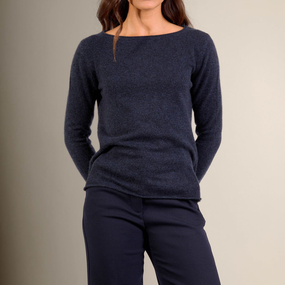 megan pull col bateau caviar 100% cachemire