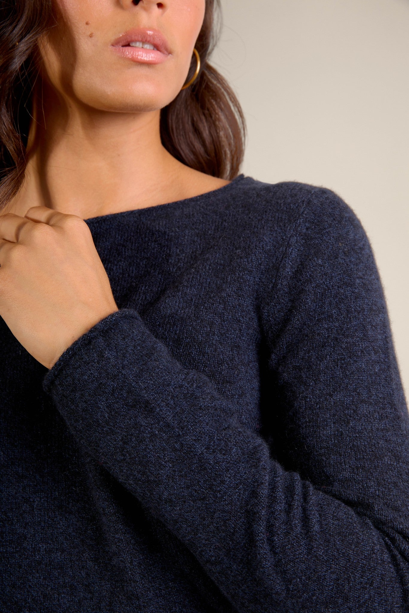 megan pull col bateau caviar 100% cachemire