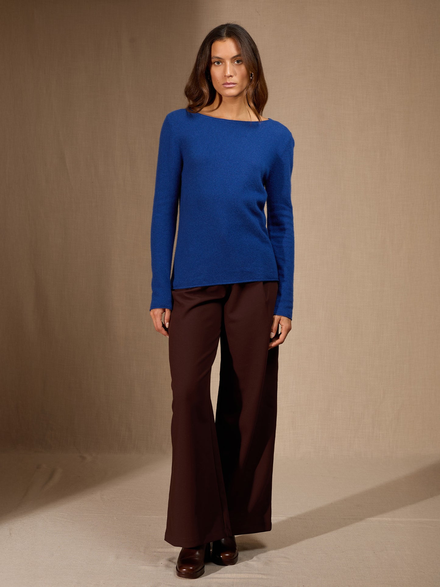 MEGAN pull col bateau outremer 100% cachemire