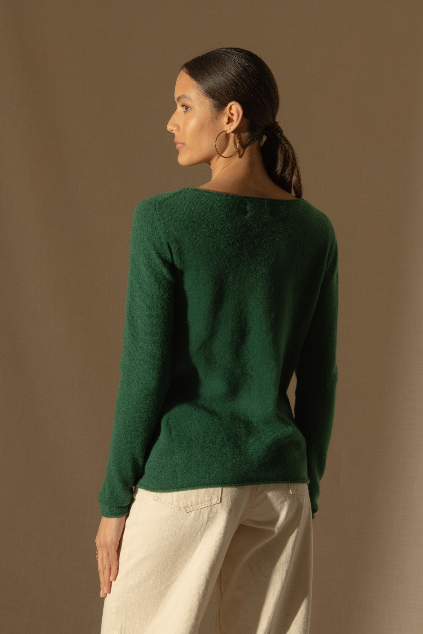 megan pull col bateau sapin 100% cachemire