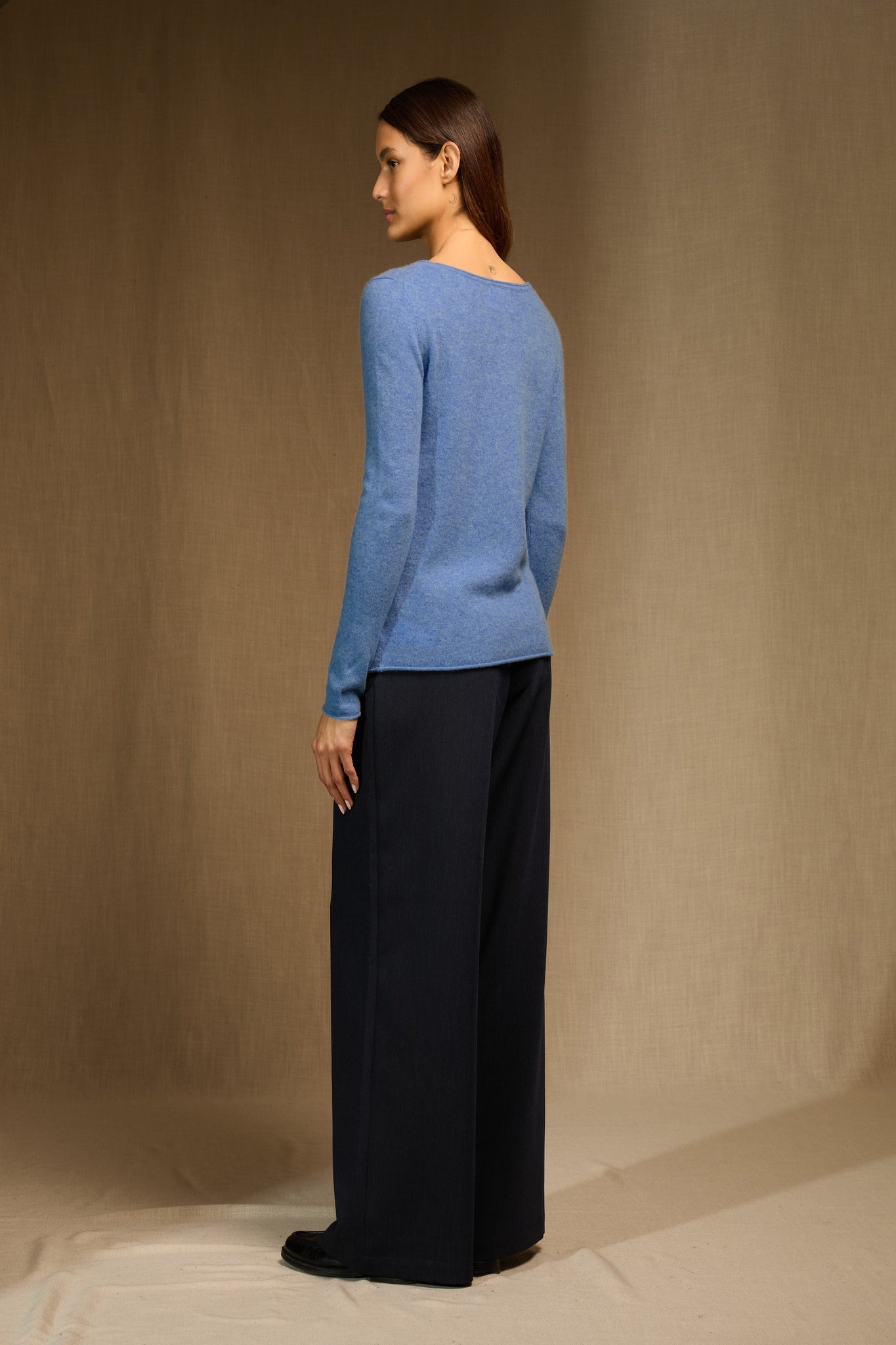 megan pull col bateau sky 100% cachemire