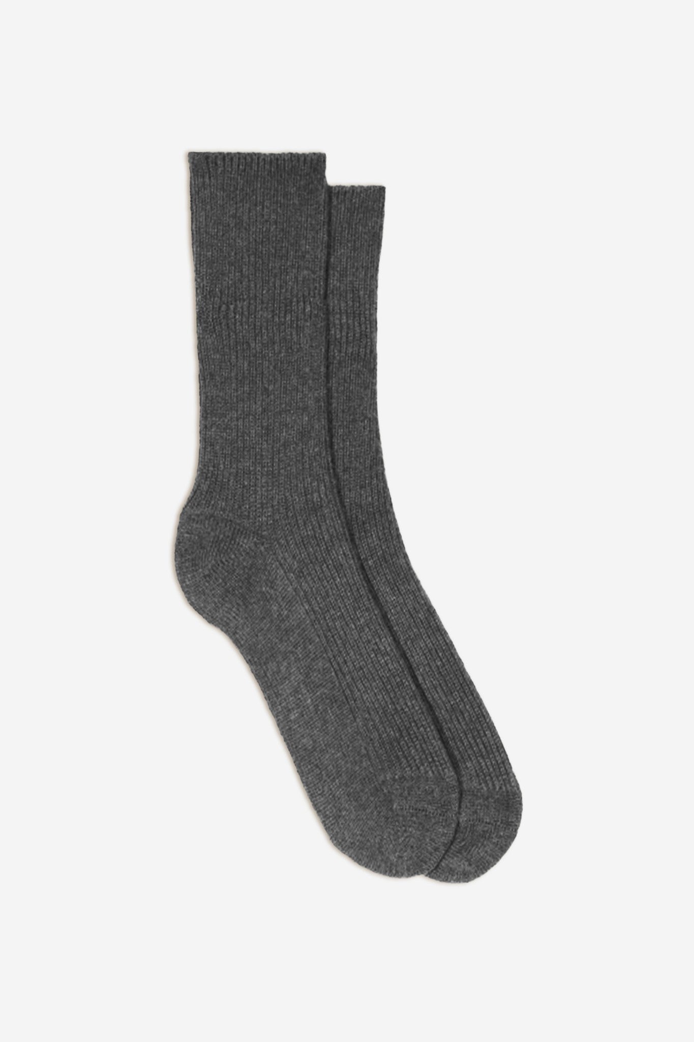 molilou chaussettes 4 fils anthracite chiné 100% cachemire