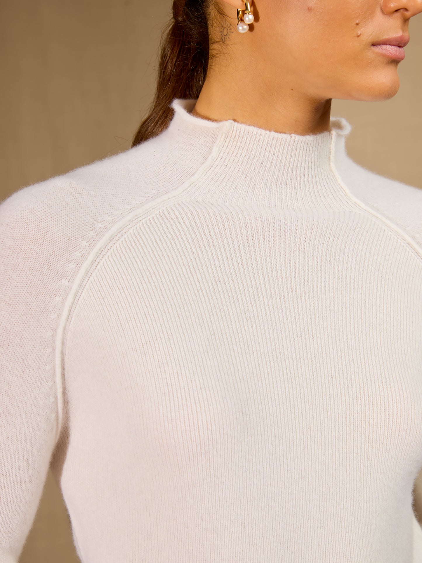 MOLLAYRA pull col montant neige 100% cachemire