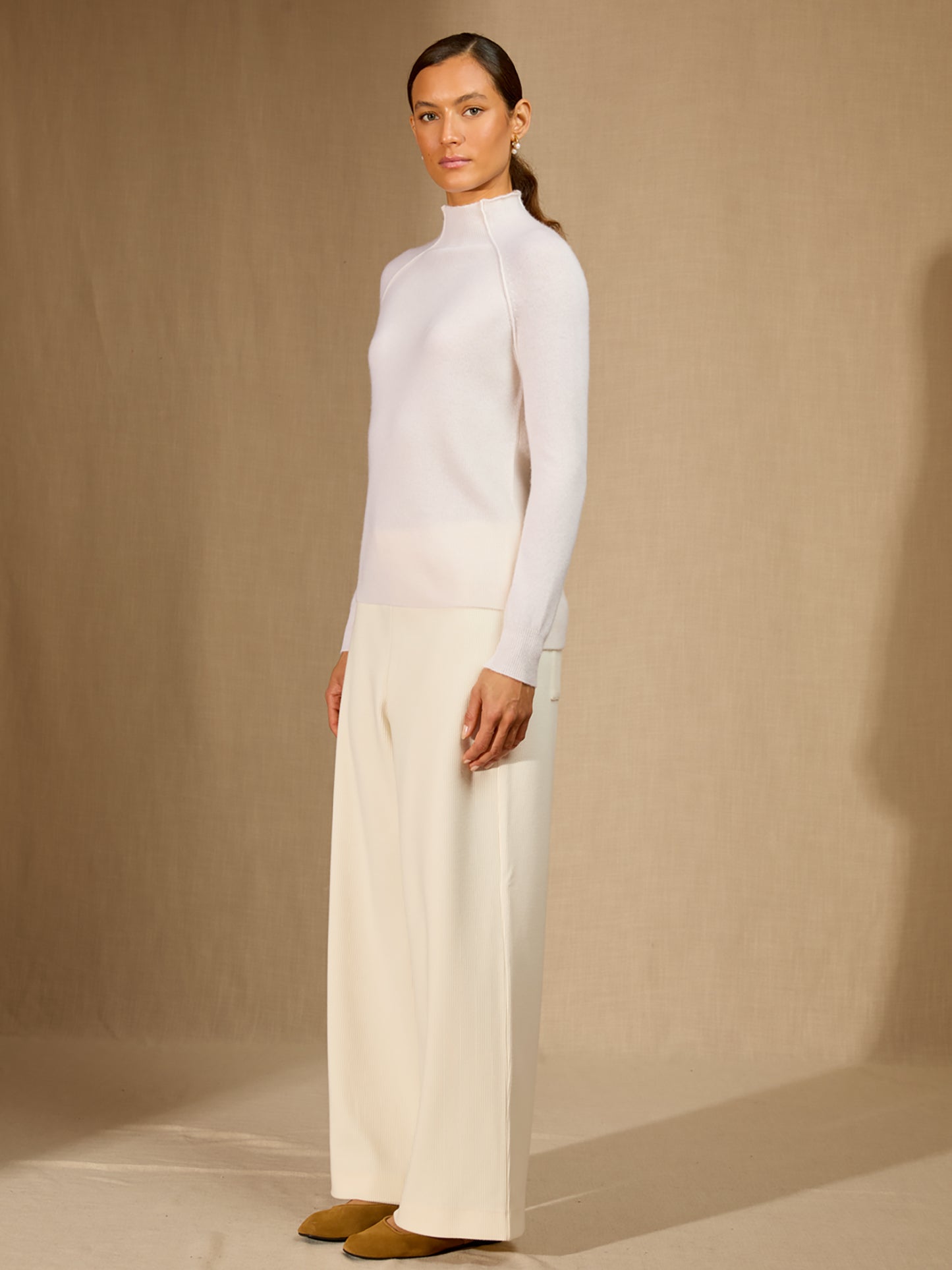 MOLLAYRA pull col montant neige 100% cachemire