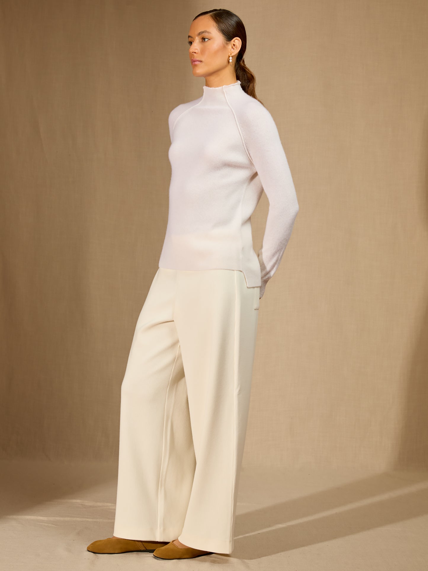 MOLLAYRA pull col montant neige 100% cachemire