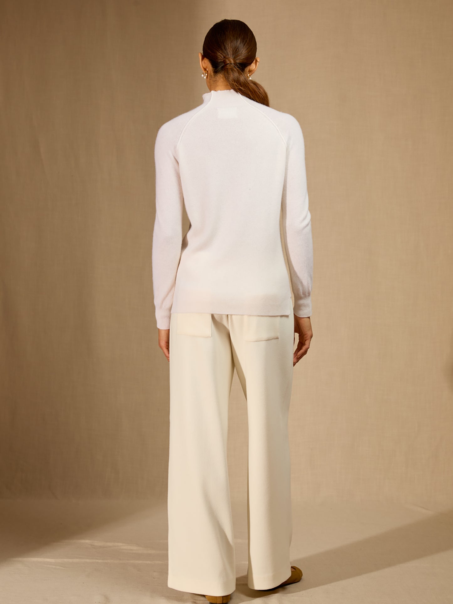 MOLLAYRA pull col montant neige 100% cachemire