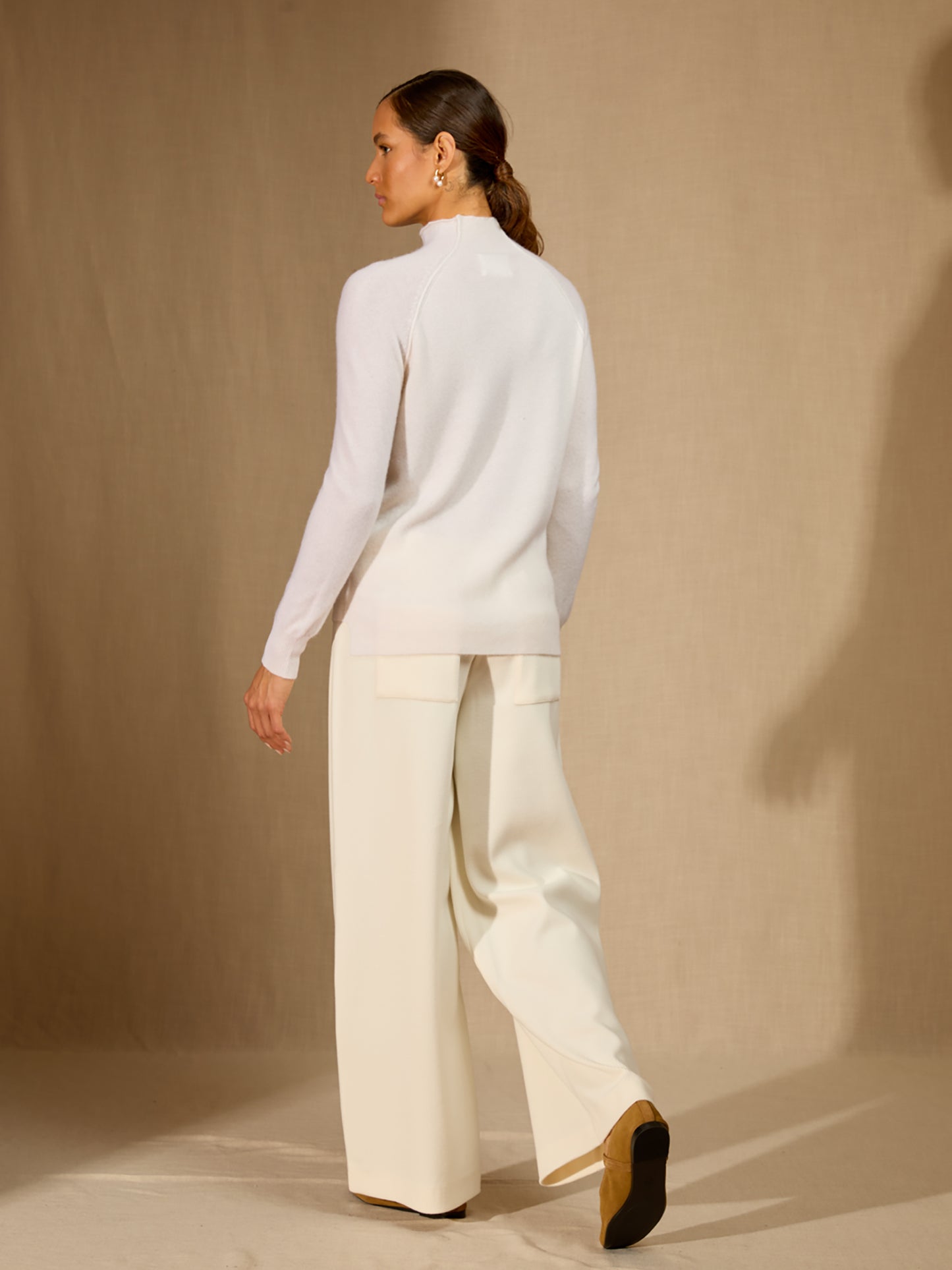 MOLLAYRA pull col montant neige 100% cachemire