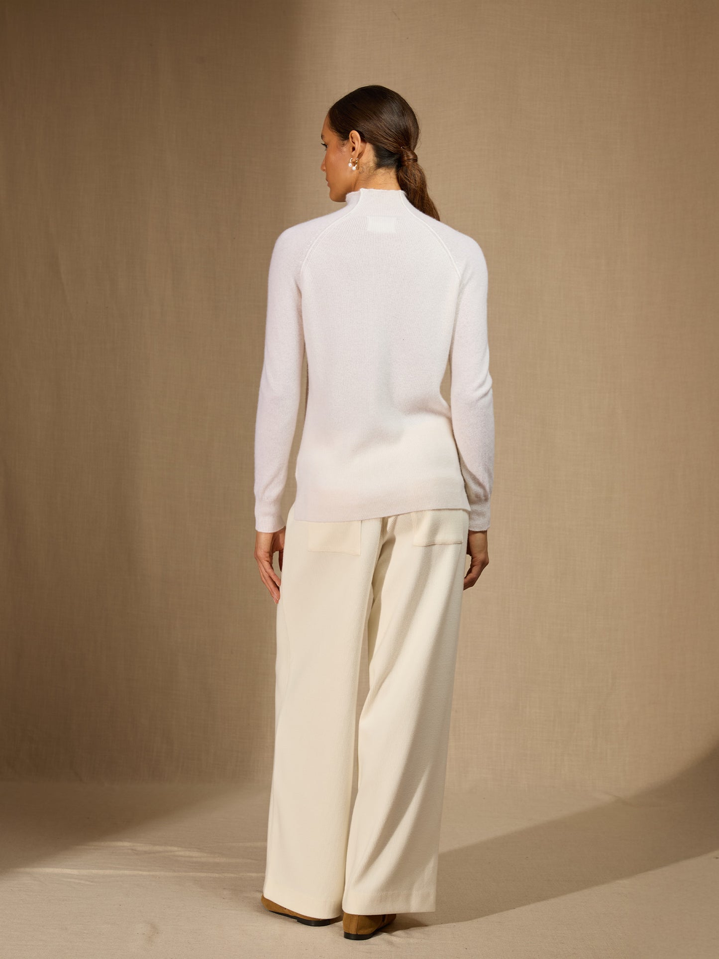 MOLLAYRA pull col montant neige 100% cachemire