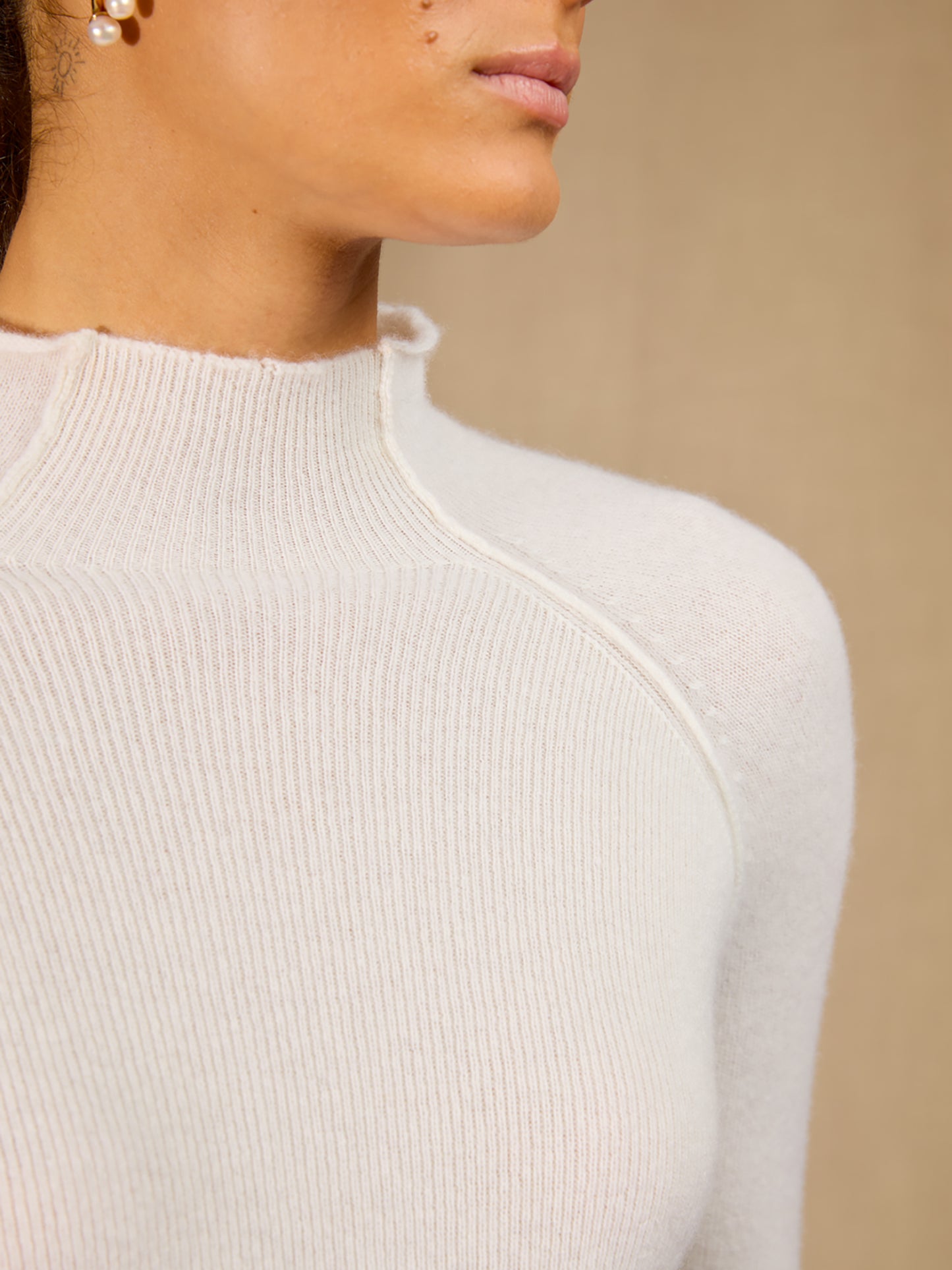 MOLLAYRA pull col montant neige 100% cachemire