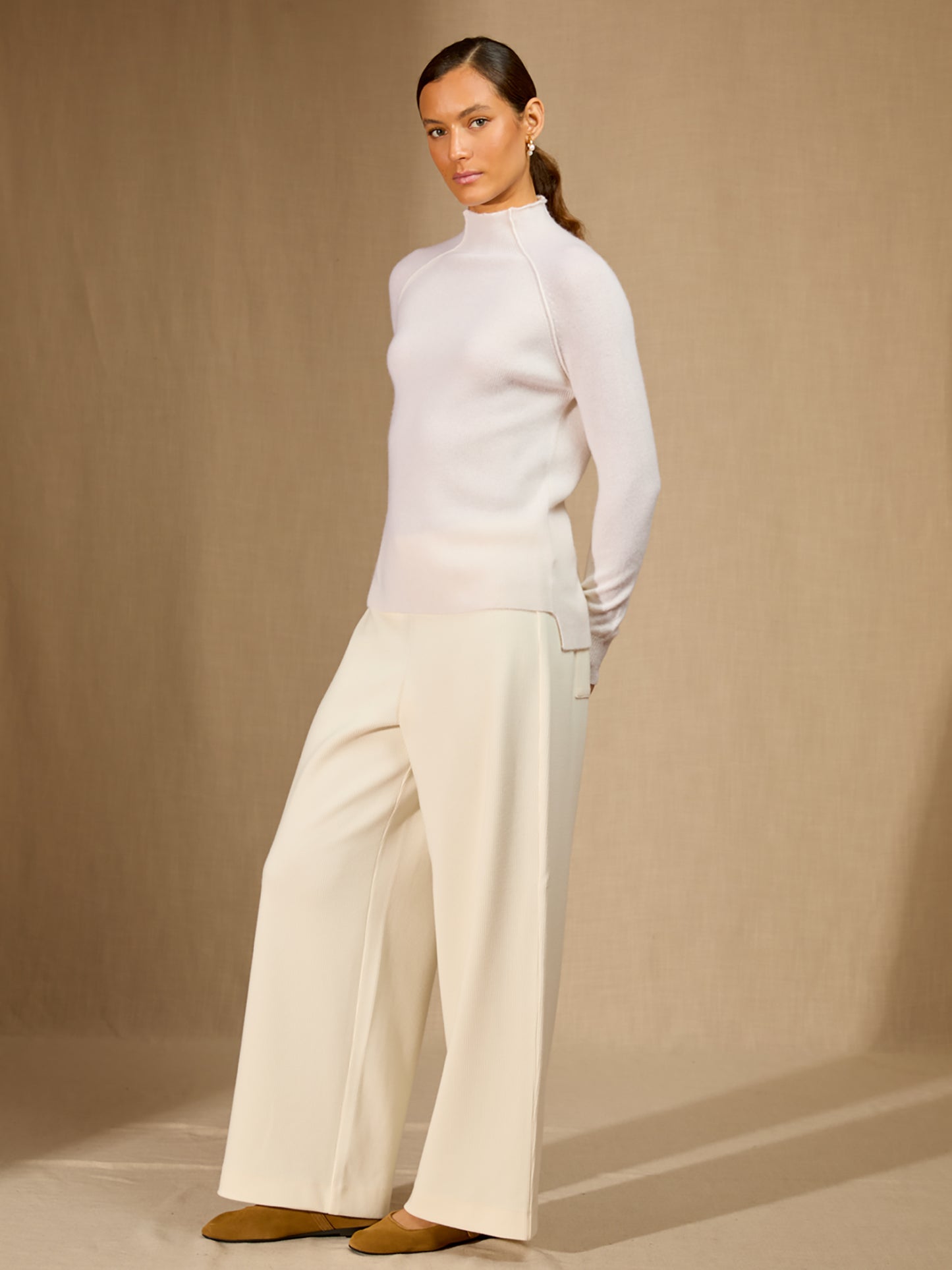 MOLLAYRA pull col montant neige 100% cachemire