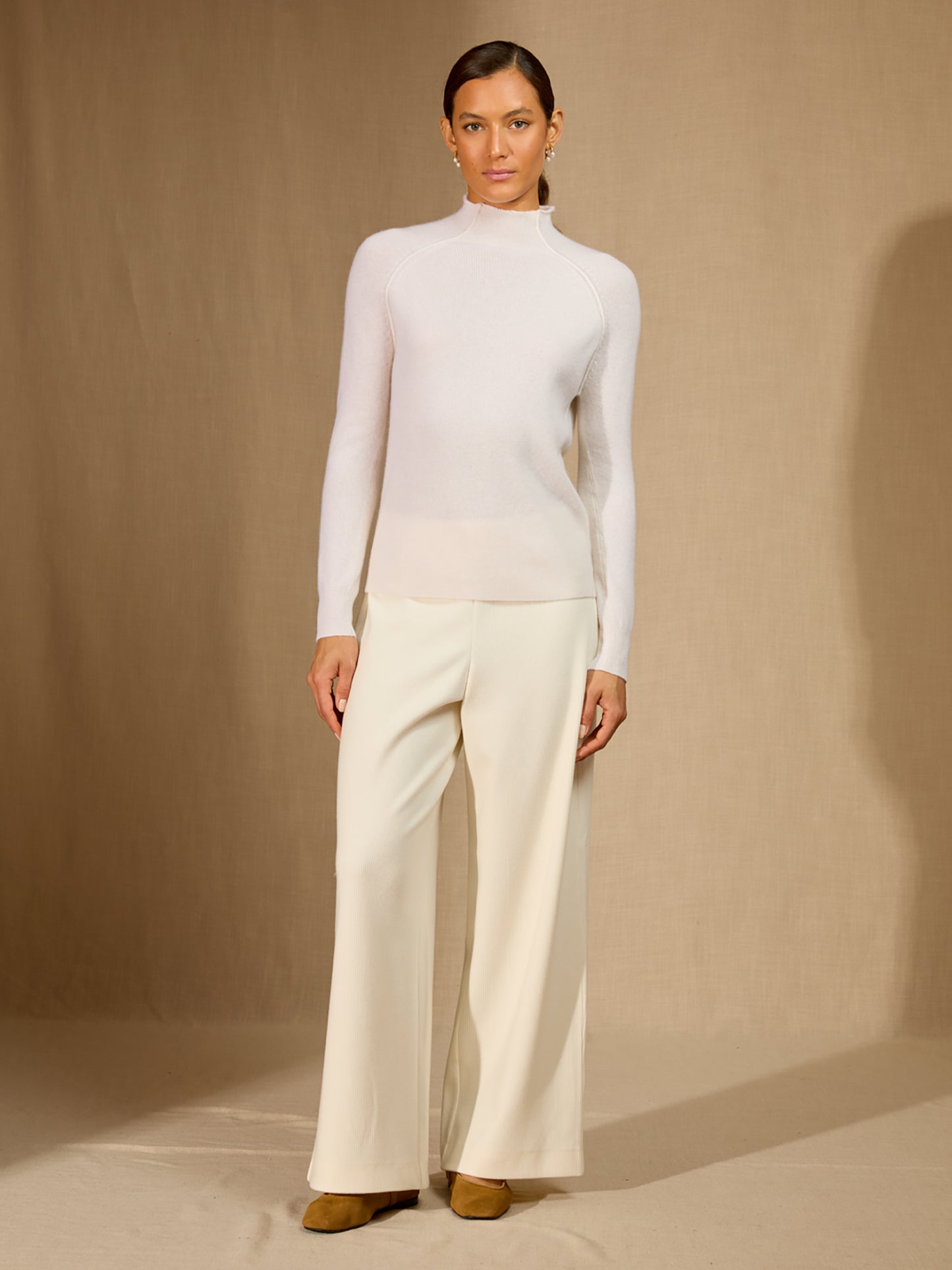 MOLLAYRA pull col montant neige 100% cachemire