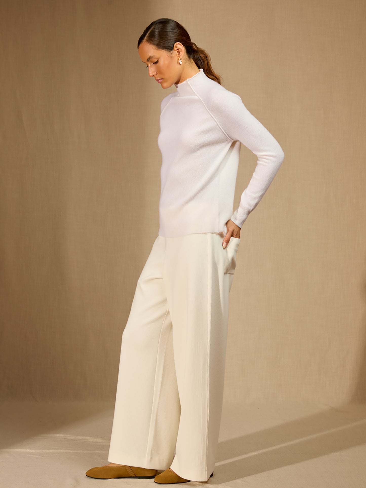 MOLLAYRA pull col montant neige 100% cachemire