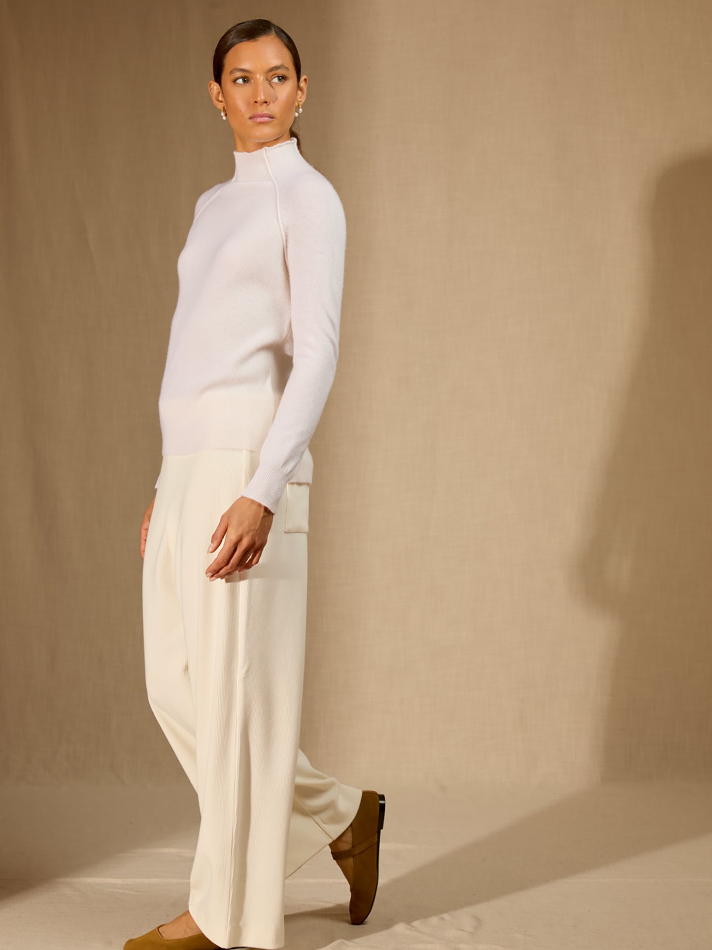 MOLLAYRA pull col montant neige 100% cachemire