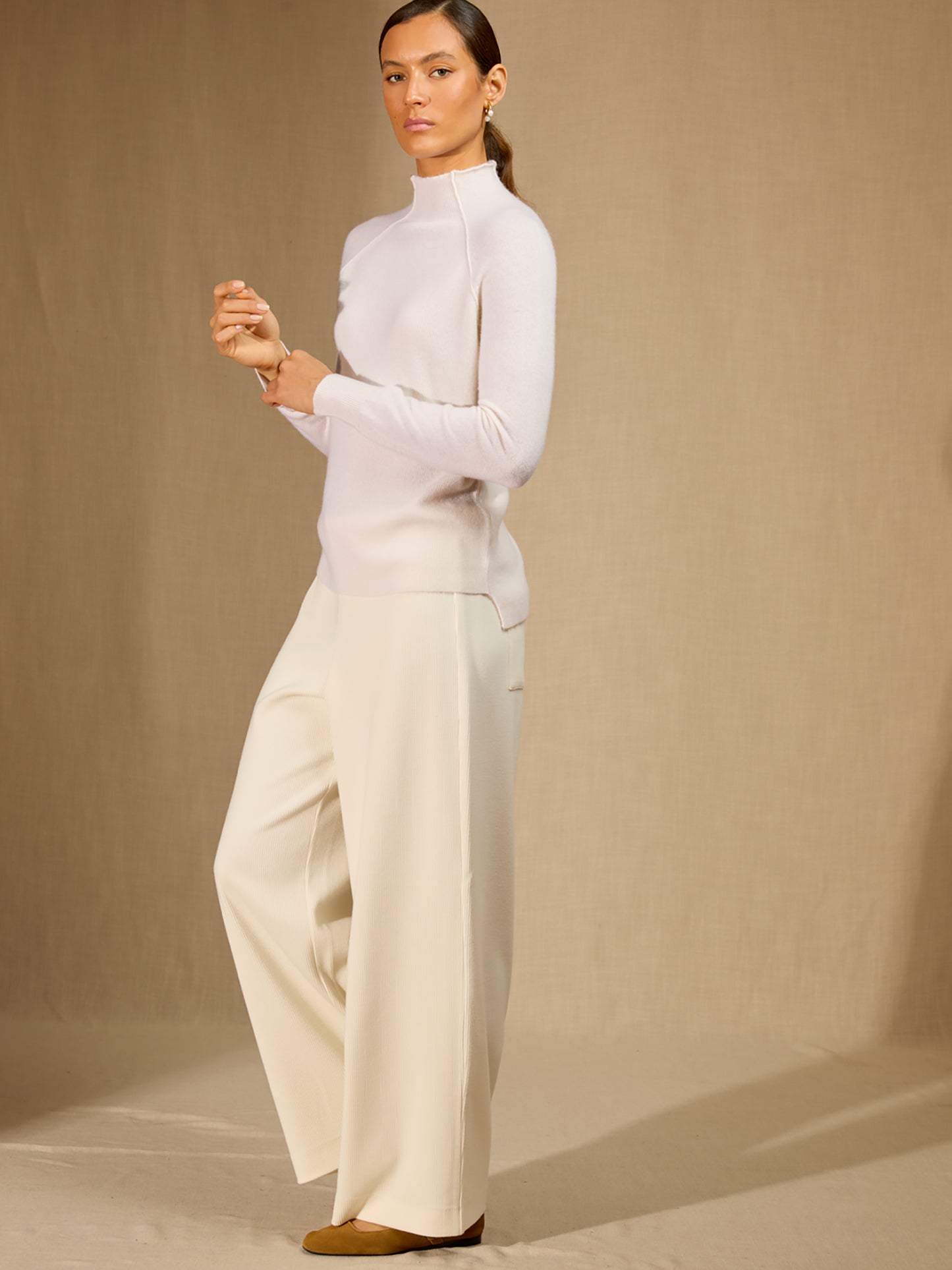 MOLLAYRA pull col montant neige 100% cachemire