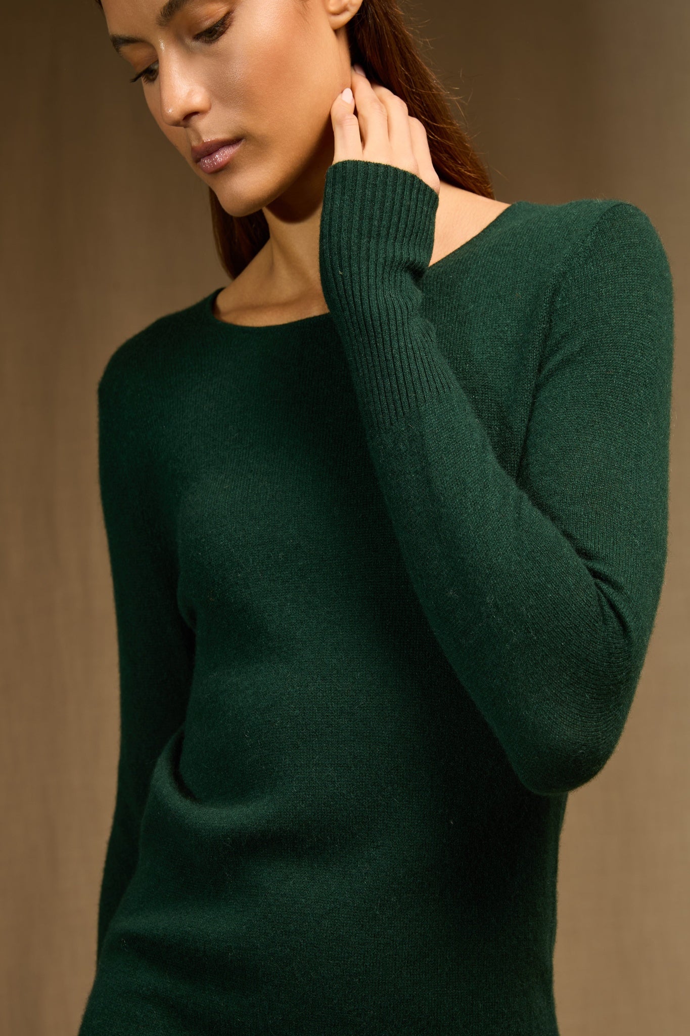 molli robe col rond cyprès 100% cachemire