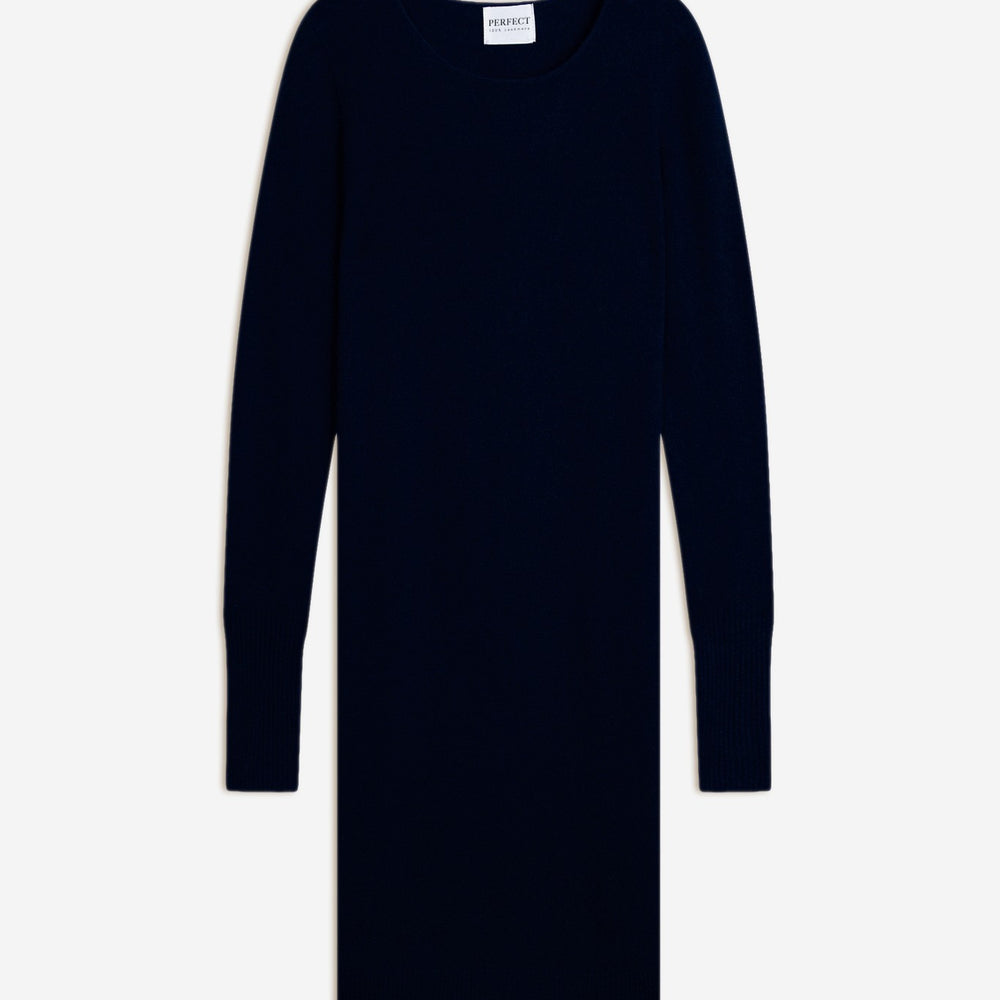 molli robe col rond navy 100% cachemire
