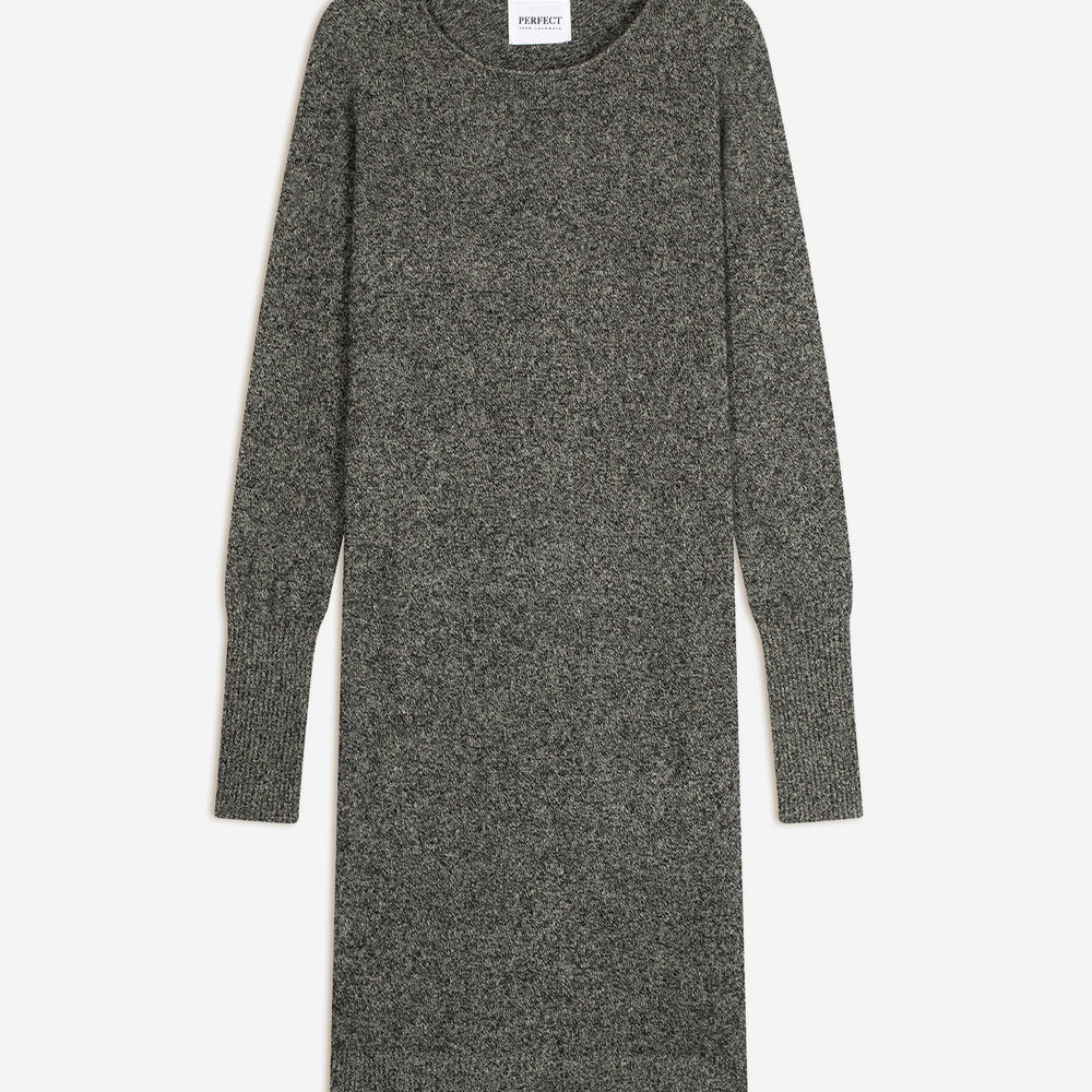 molli robe col rond noir/blanc 100% cachemire