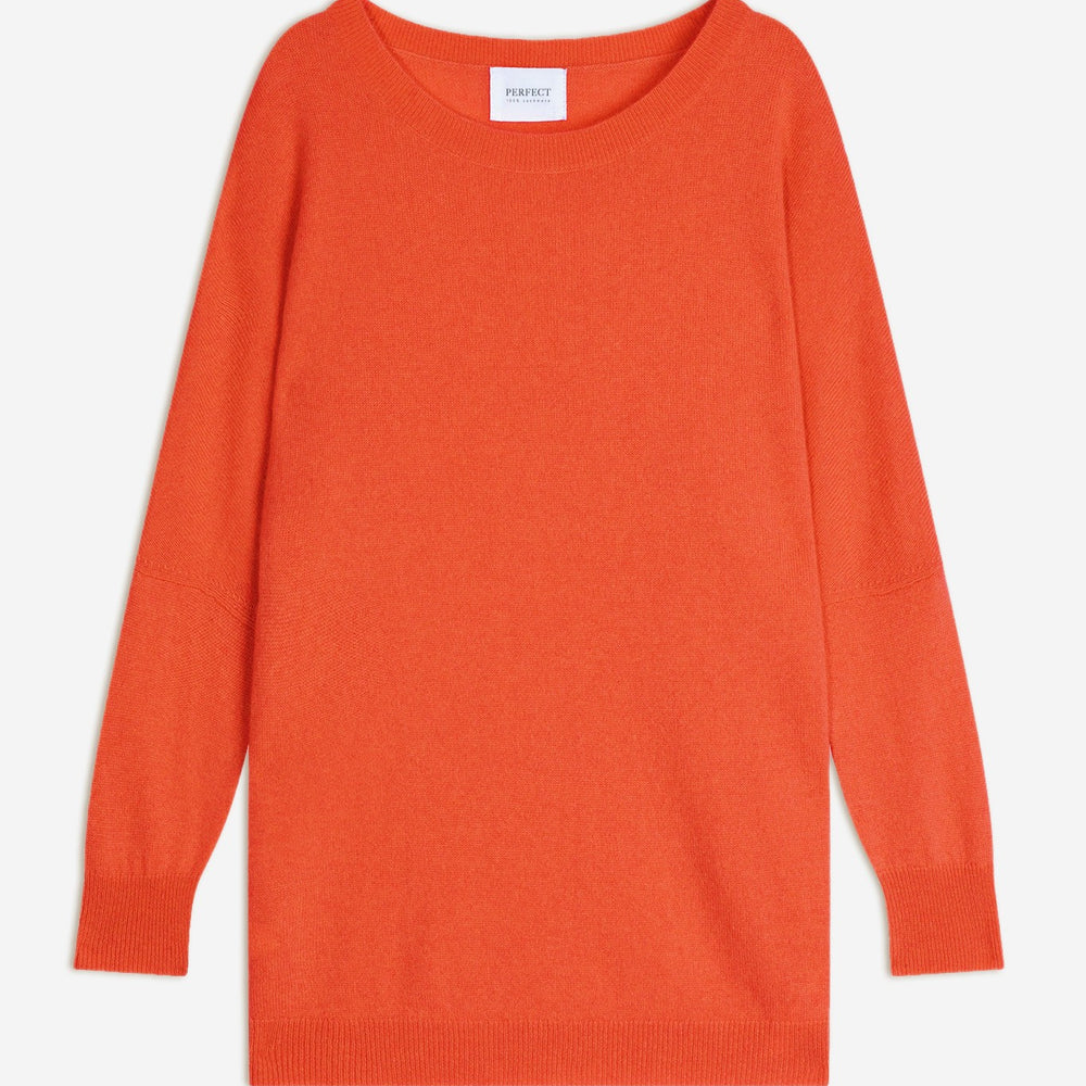 molly pull chauve souris orange 100% cachemire