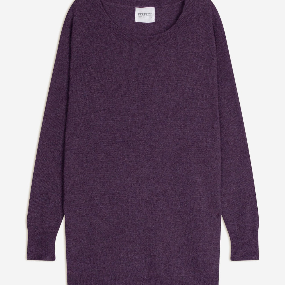 molly pull chauve souris violet chiné 100% cachemire