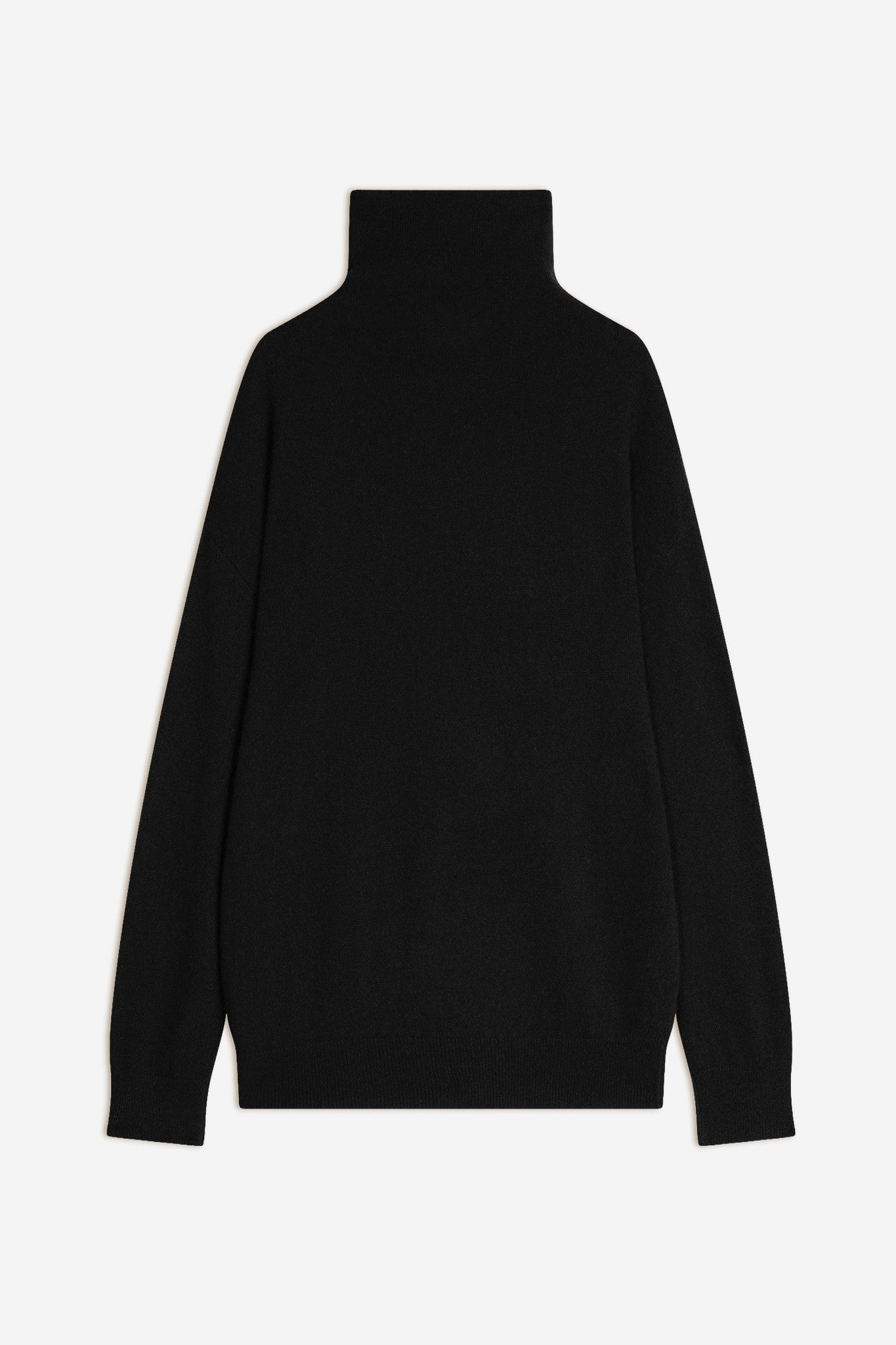 nethan pull col montant noir 100% cachemire