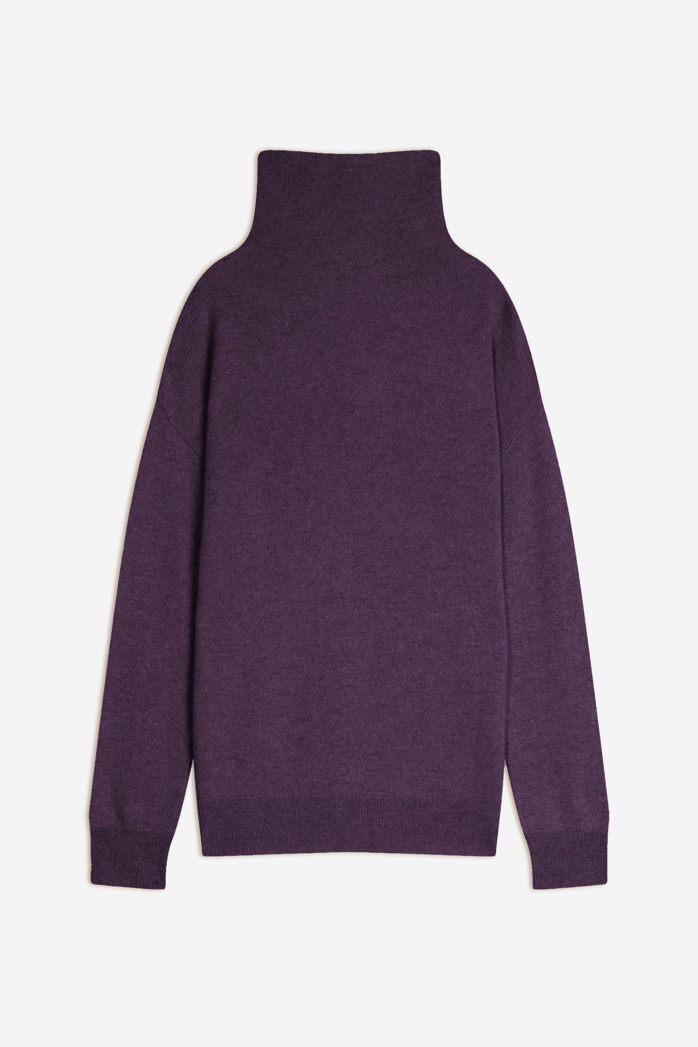 nethan pull col montant violet chiné 100% cachemire