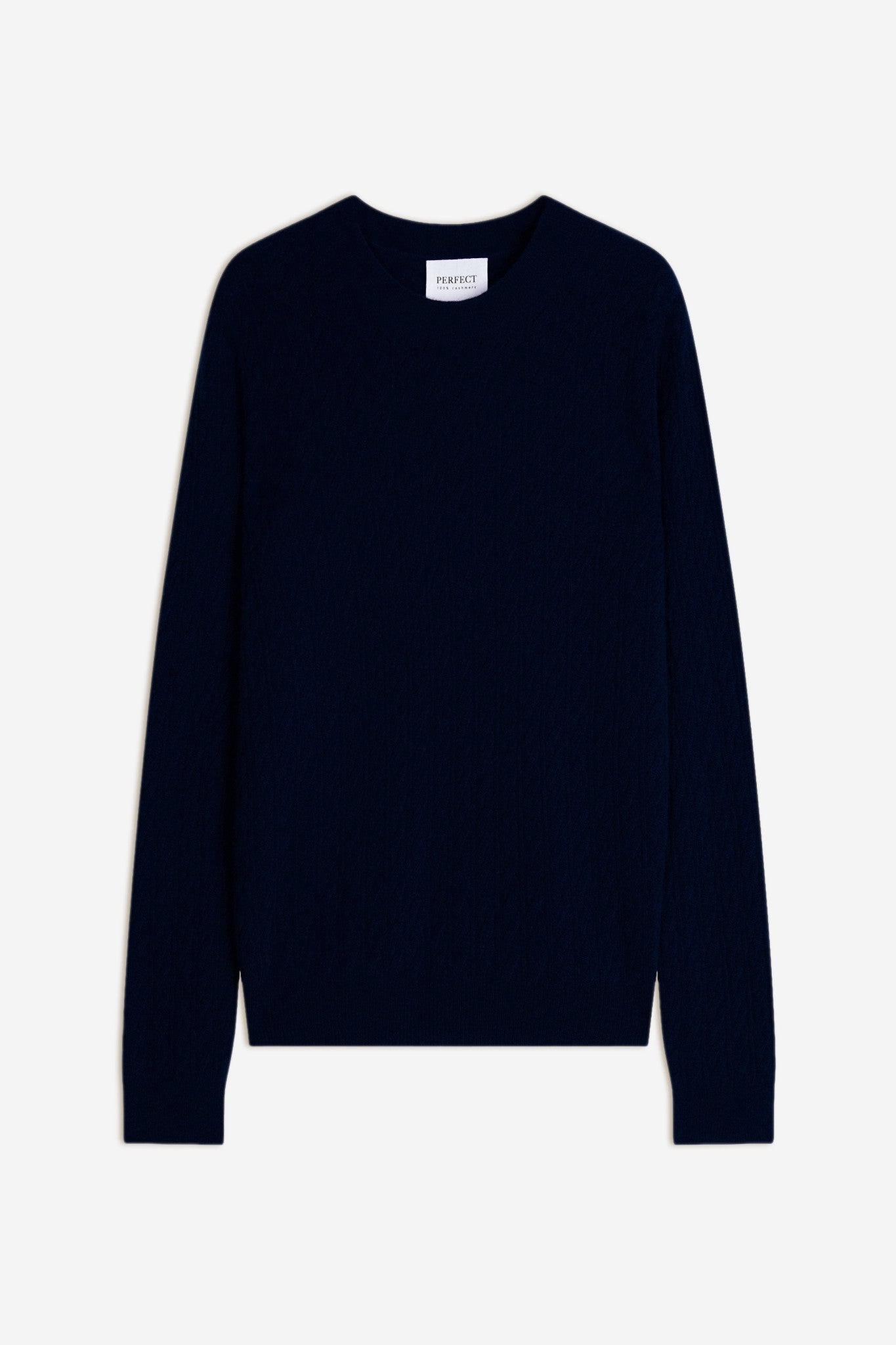 opame pull col rond navy 100% cachemire
